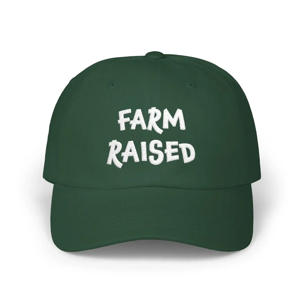 Graphic Classic Dad Cap Embroidered - Farm Raised | Hats by atgodanddesigns