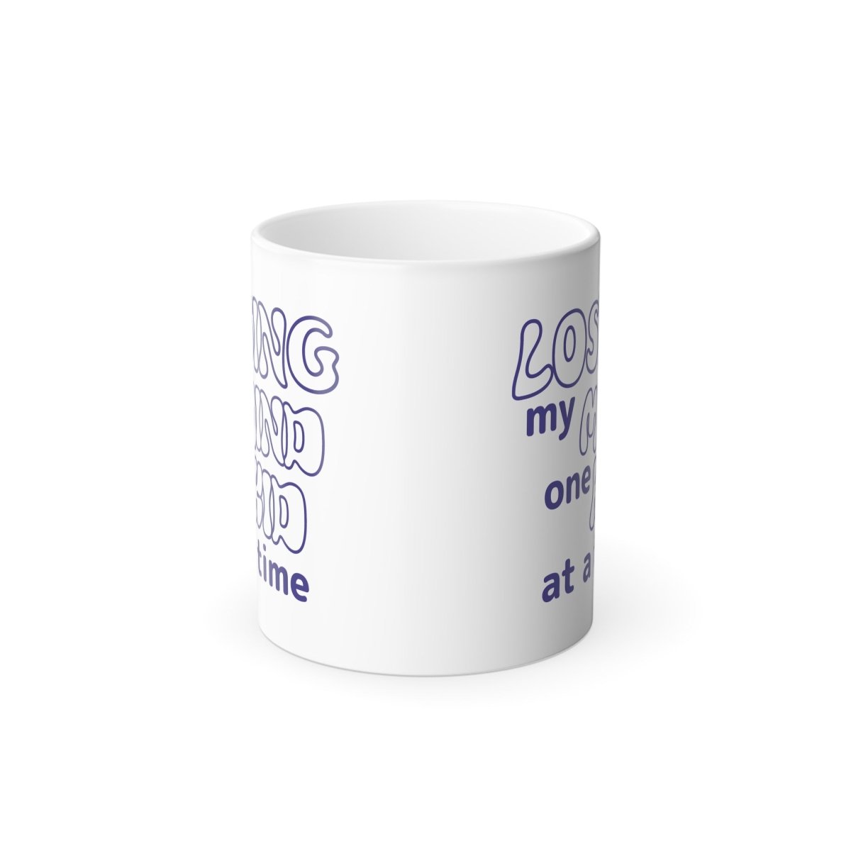 Graphic Color Morphing Mug (11oz) - Losing My Mind One Kid At A Time | Mug by atgodanddesigns