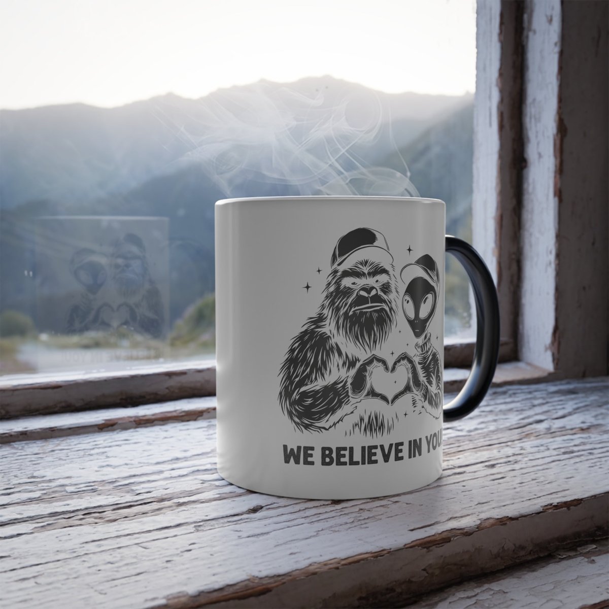 Graphic Color Morphing Mug (11oz) - We Believe In You | Mug by atgodanddesigns