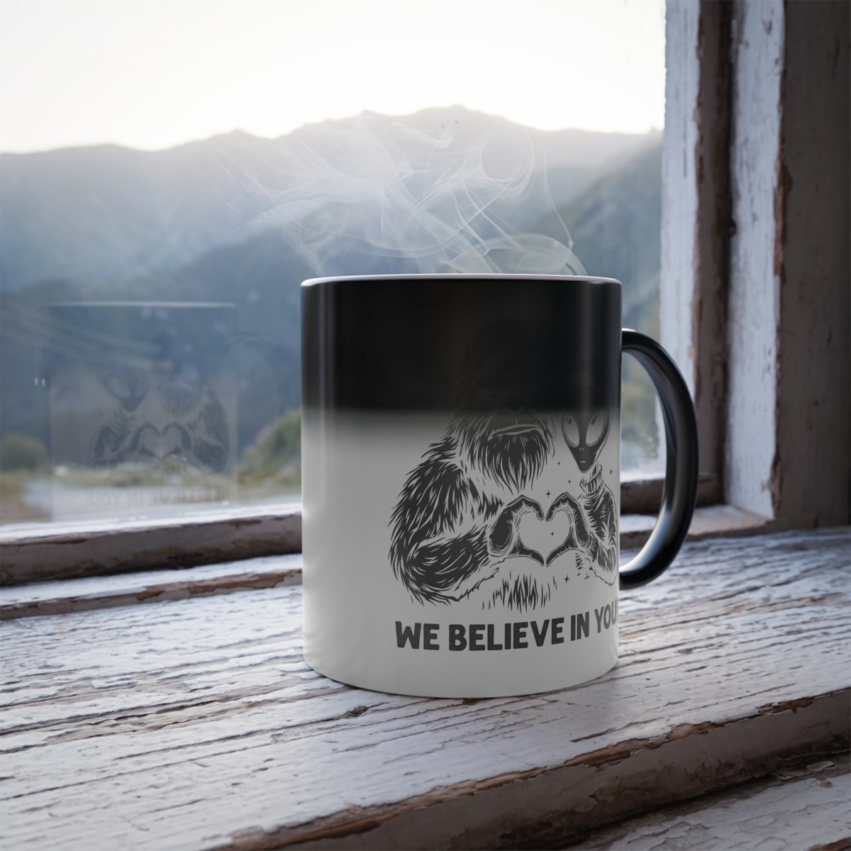 Graphic Color Morphing Mug (11oz) - We Believe In You | Mug by atgodanddesigns