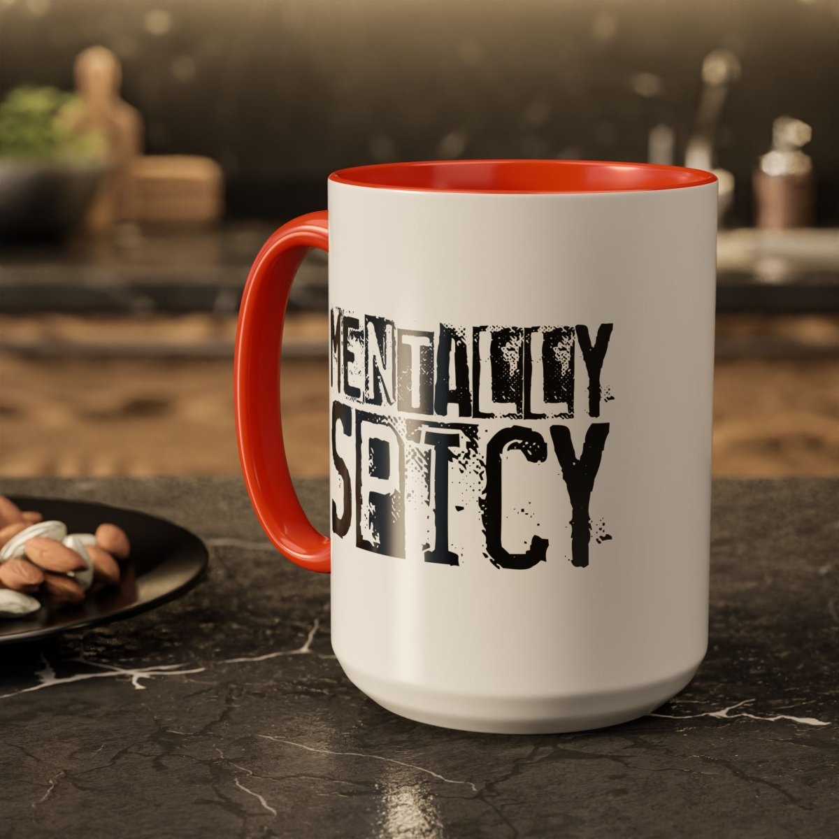 Graphic Colorful Mug (11oz, 15oz) - Mentally Spicy | Mug by atgodanddesigns