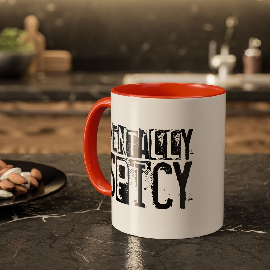 Graphic Colorful Mug (11oz, 15oz) - Mentally Spicy | Mug by atgodanddesigns