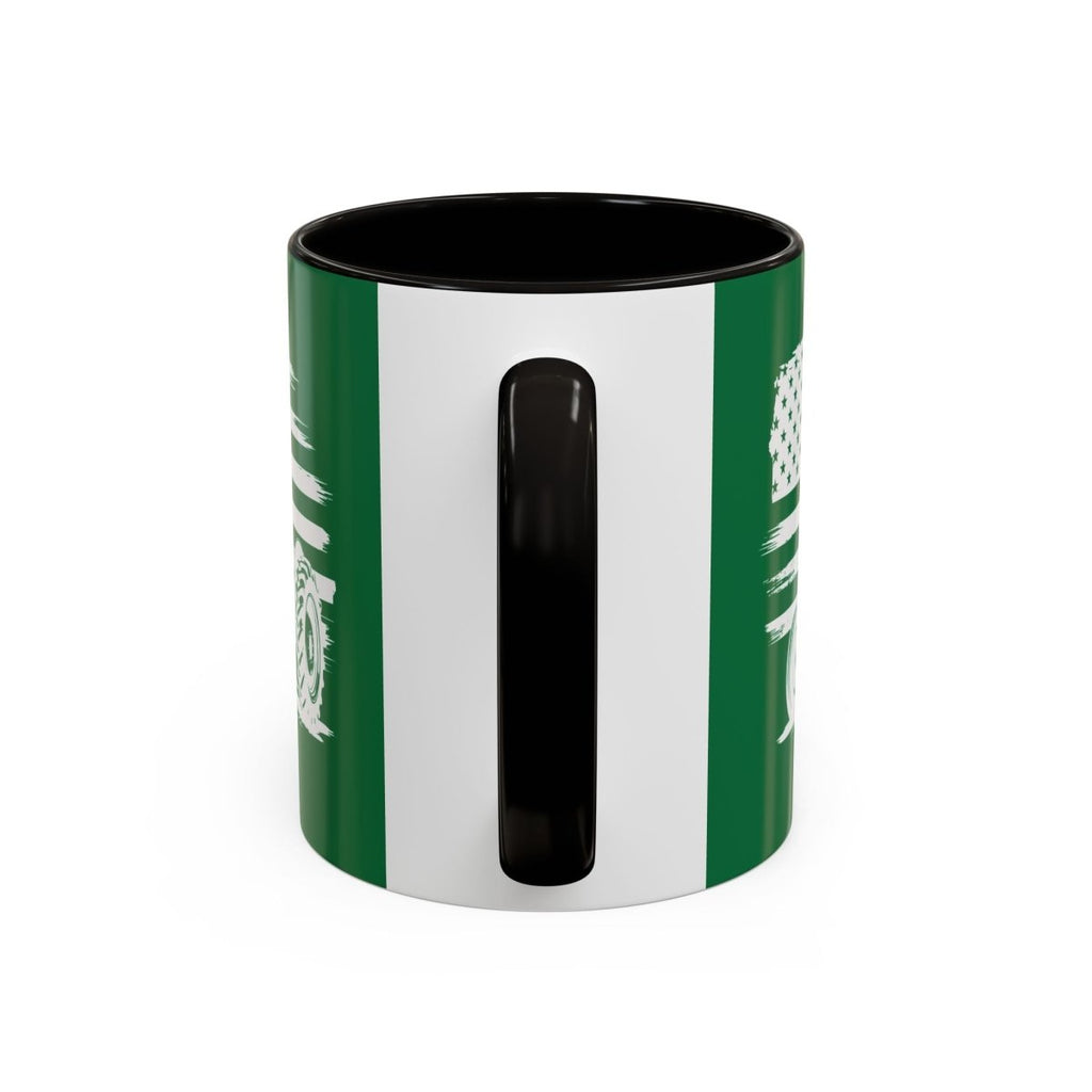Graphic Colorful Mug (11oz, 15oz) - Tractor and American flag | Mug by atgodanddesigns