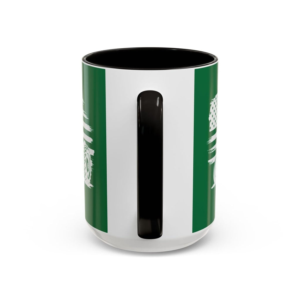 Graphic Colorful Mug (11oz, 15oz) - Tractor and American flag | Mug by atgodanddesigns