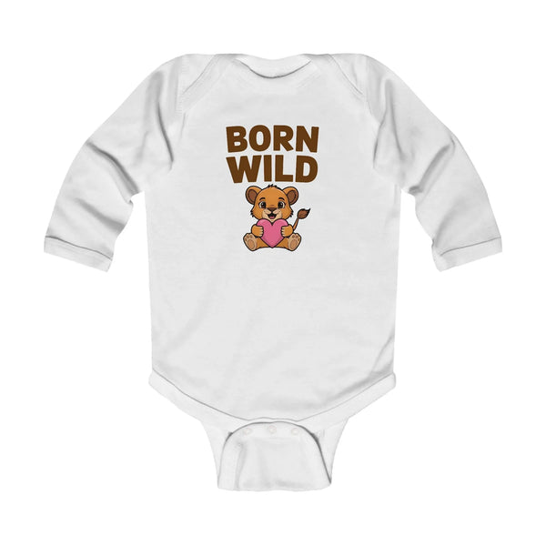 Graphic Infant Long Sleeve Onesie - Born Wild | Kids clothes by atgodanddesigns