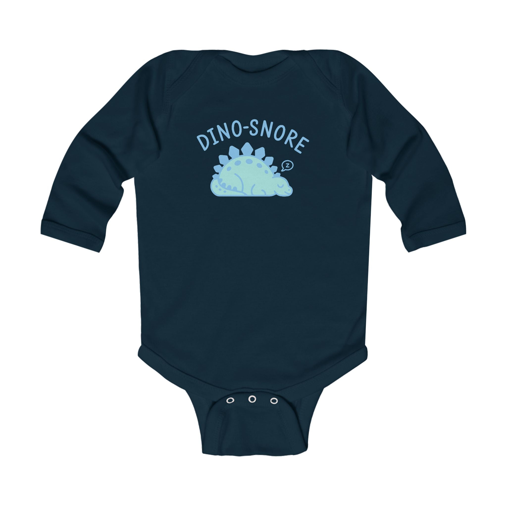 Graphic Infant Long Sleeve Onesie - DINO - SNORE | Kids clothes by atgodanddesigns