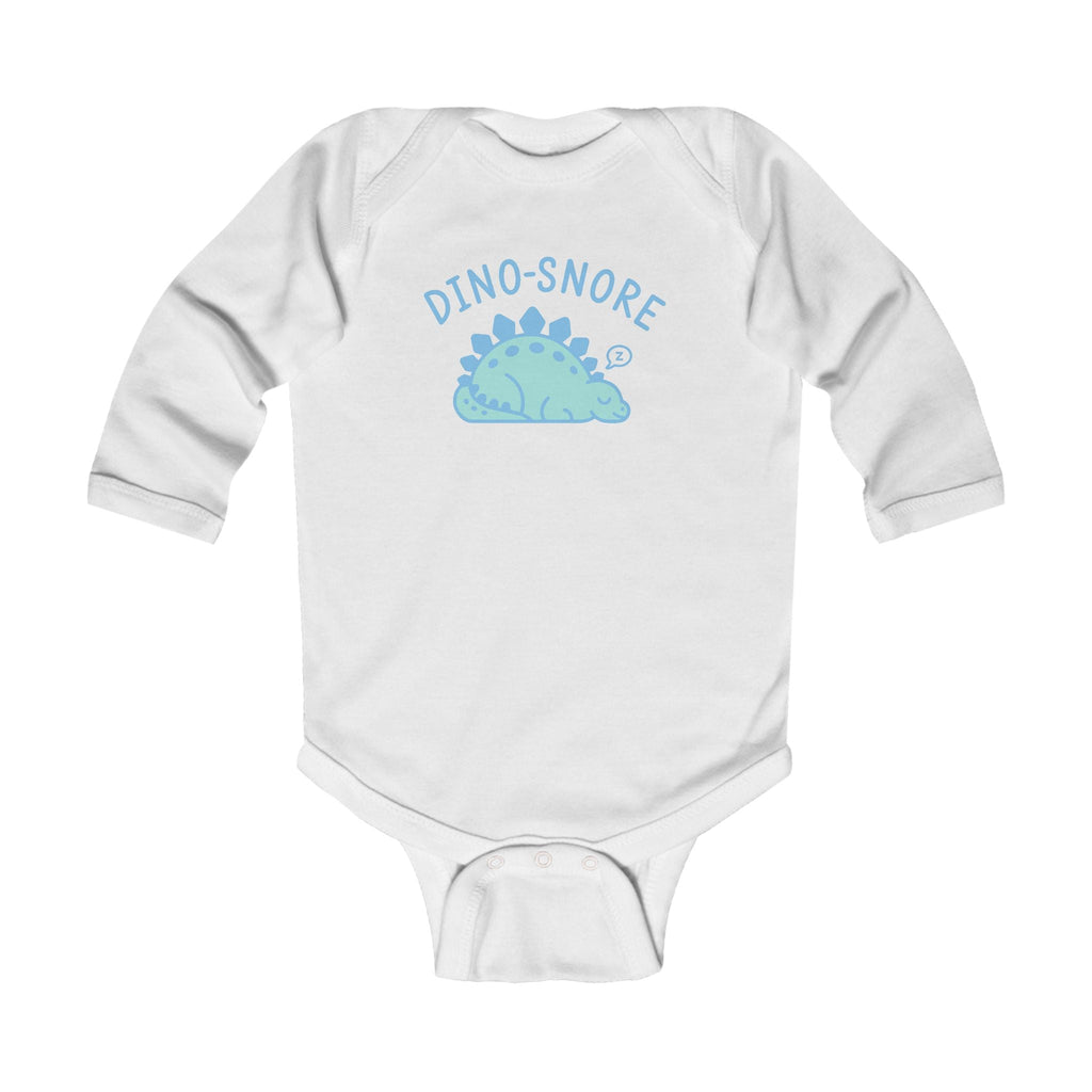 Graphic Infant Long Sleeve Onesie - DINO - SNORE | Kids clothes by atgodanddesigns