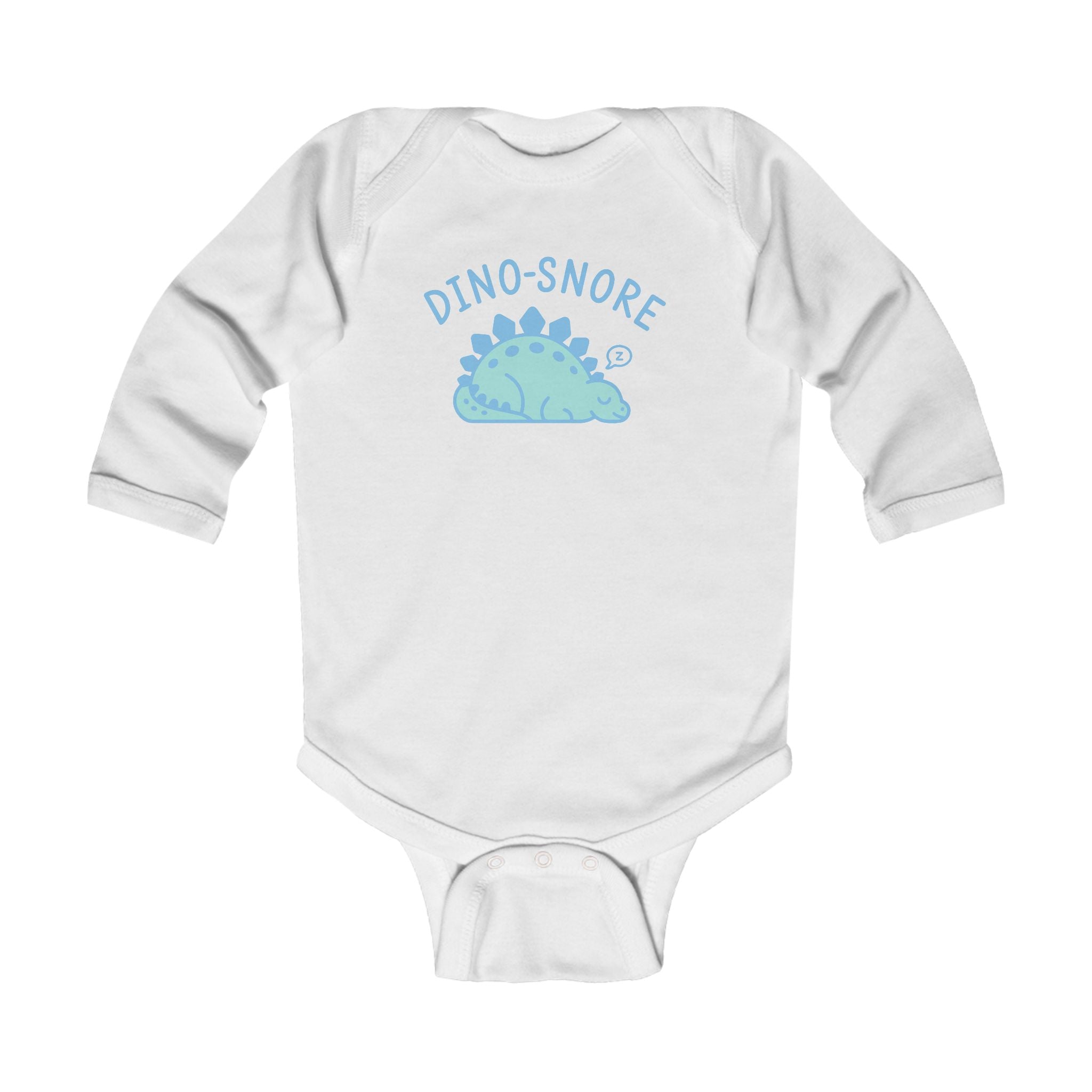 Graphic Infant Long Sleeve Onesie - DINO - SNORE | Kids clothes by atgodanddesigns