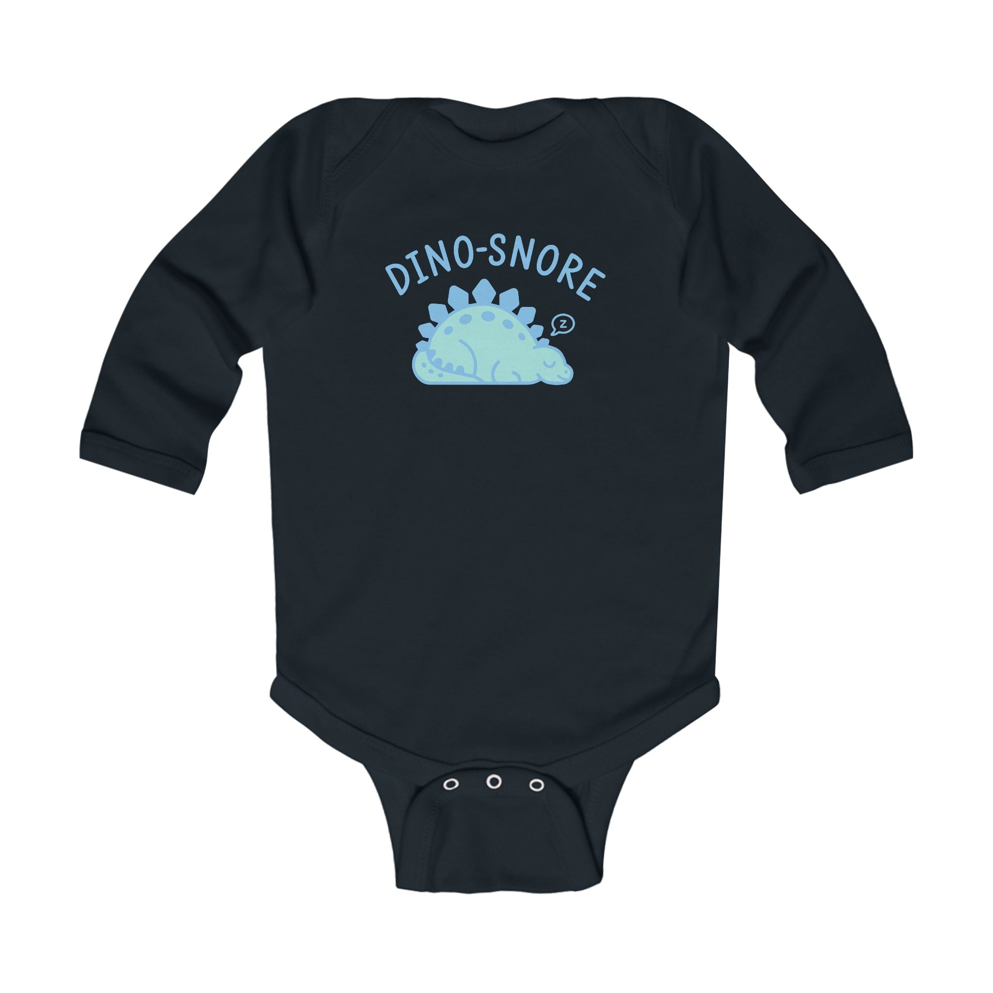 Graphic Infant Long Sleeve Onesie - DINO - SNORE | Kids clothes by atgodanddesigns
