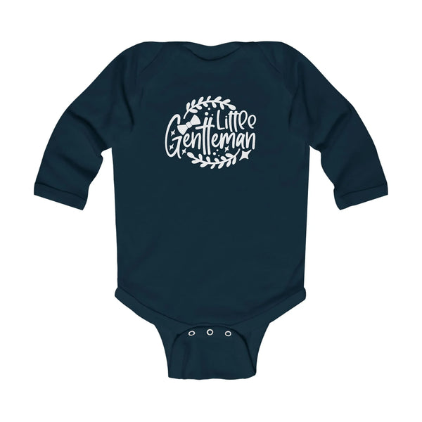 Graphic Infant Long Sleeve Onesie - Little Gentleman | Kids clothes by atgodanddesigns