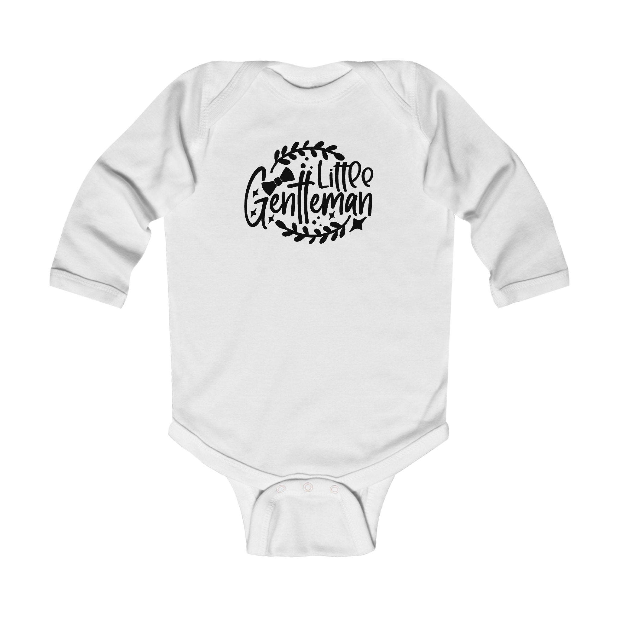 Graphic Infant Long Sleeve Onesie - Little Gentleman | Kids clothes by atgodanddesigns