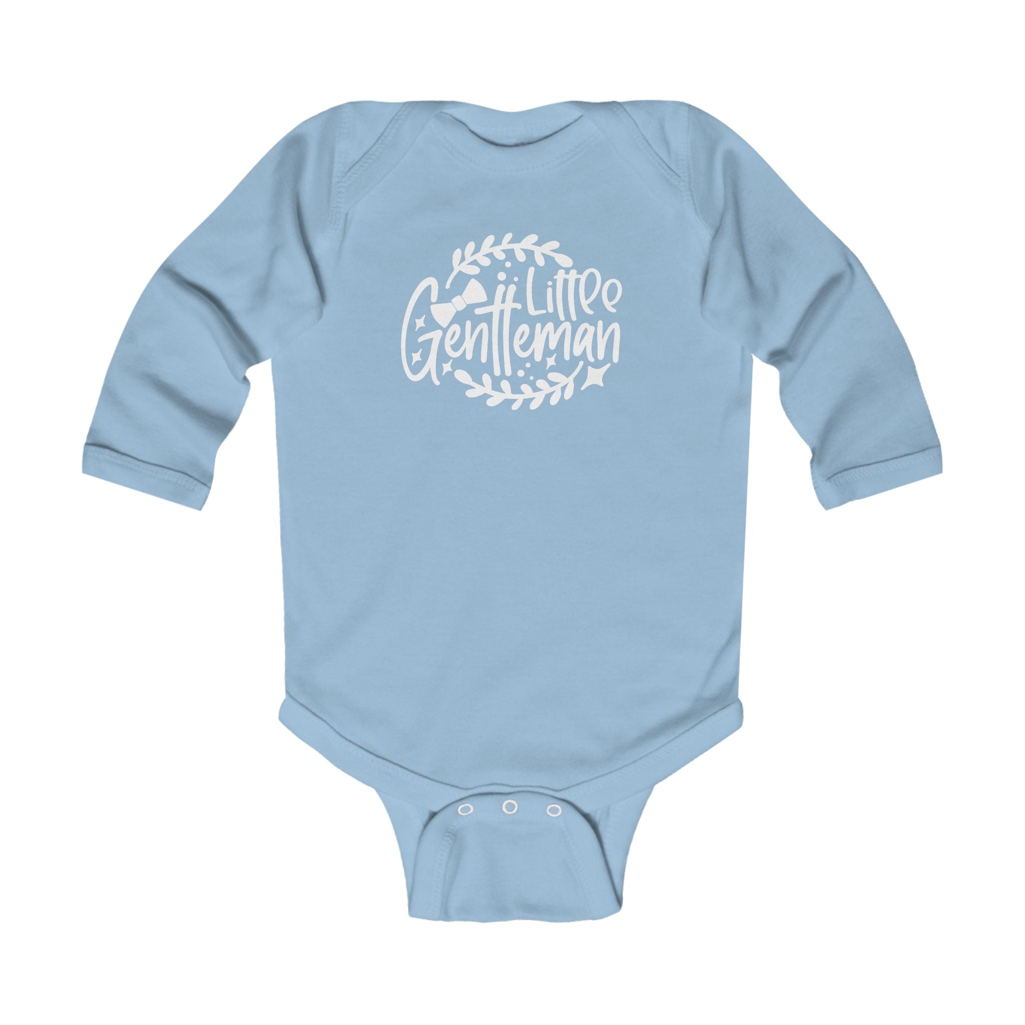 Graphic Infant Long Sleeve Onesie - Little Gentleman | Kids clothes by atgodanddesigns