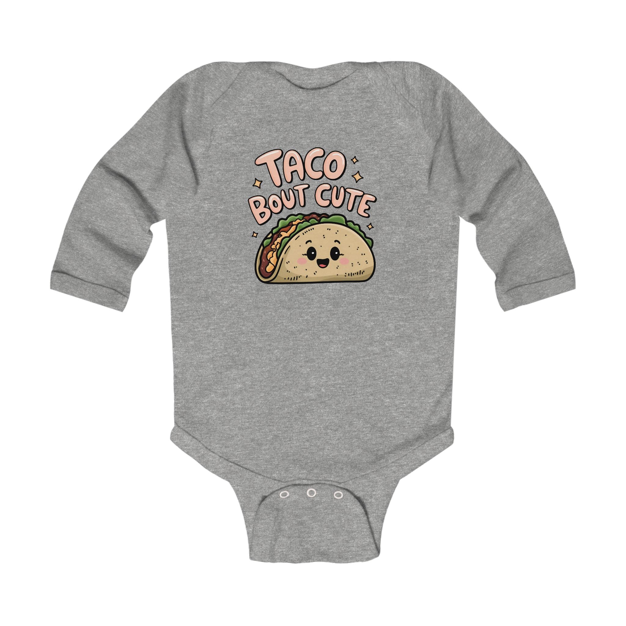 Graphic Infant Long Sleeve Onesie - Taco Bout Cute | Kids clothes by atgodanddesigns