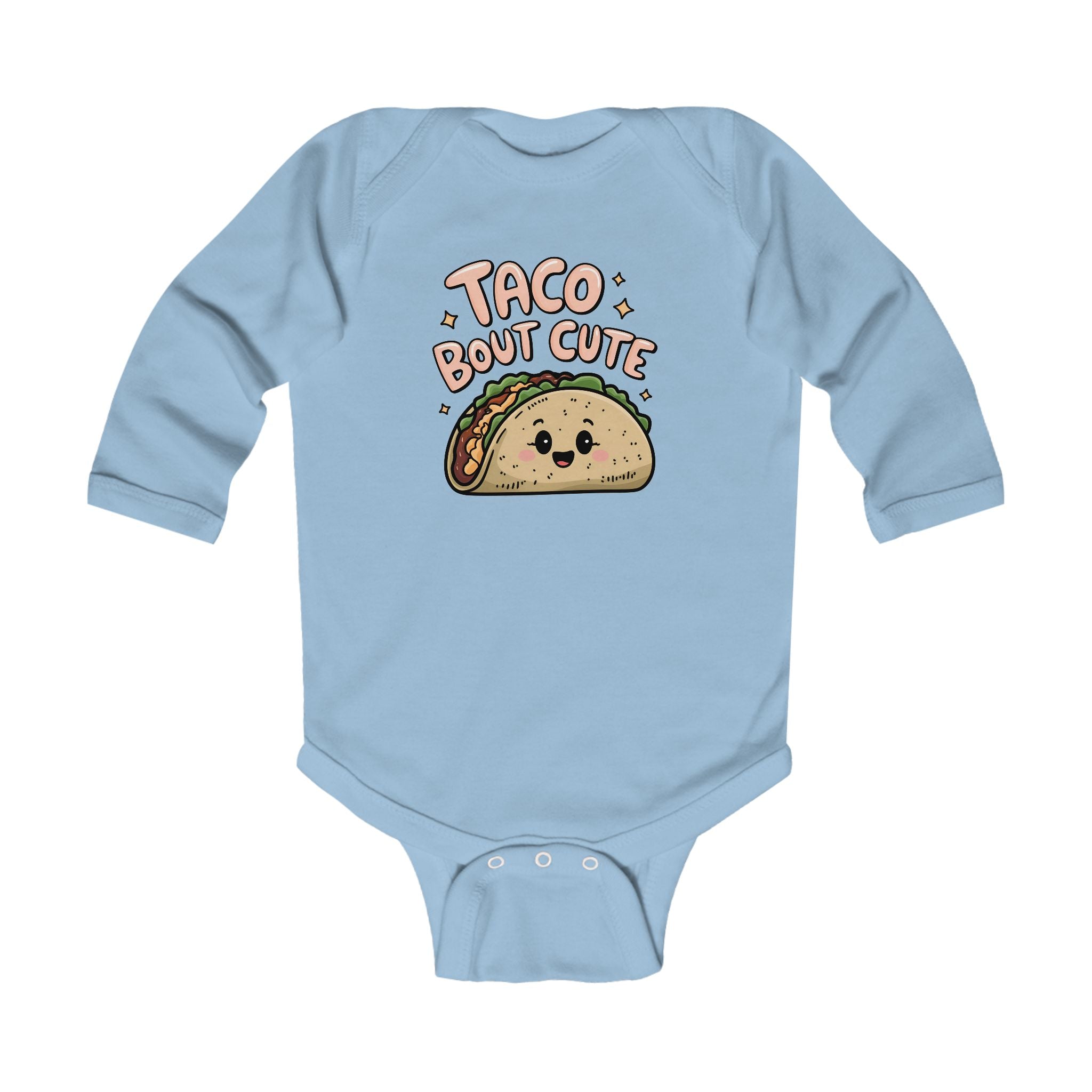 Graphic Infant Long Sleeve Onesie - Taco Bout Cute | Kids clothes by atgodanddesigns