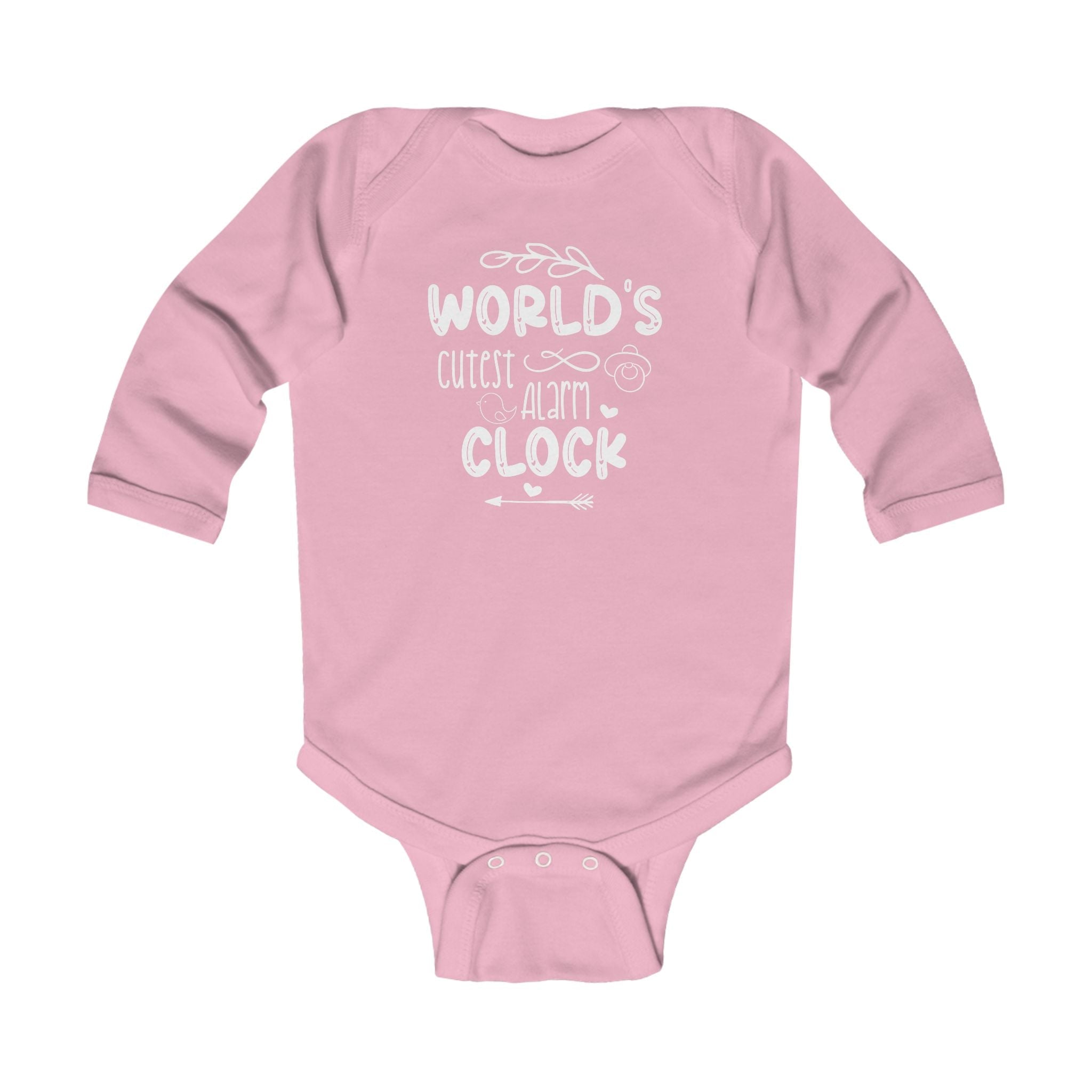 Graphic Infant Long Sleeve Onesie - World's Cutest Alarm Clock | Kids clothes by atgodanddesigns