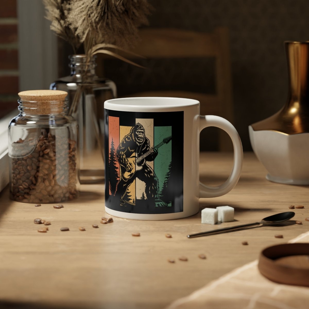 Graphic Jumbo Mug (20oz) - Bigfoot Rock Legend | Mug by atgodanddesigns
