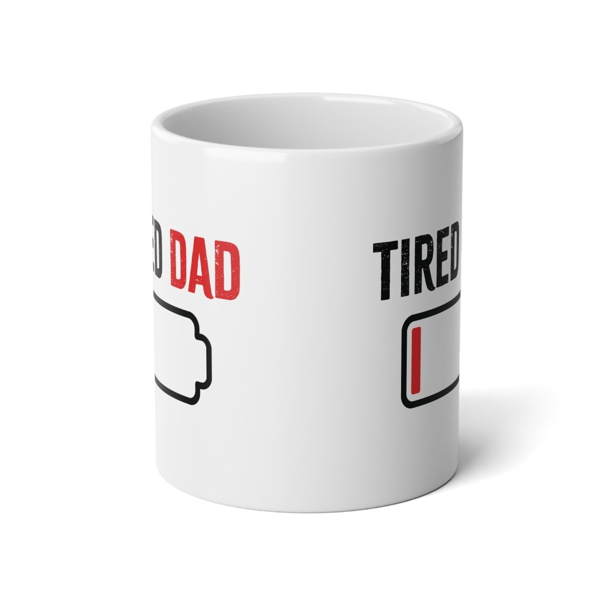 Graphic Jumbo Mug (20oz) - Tired Dad | Mug by atgodanddesigns