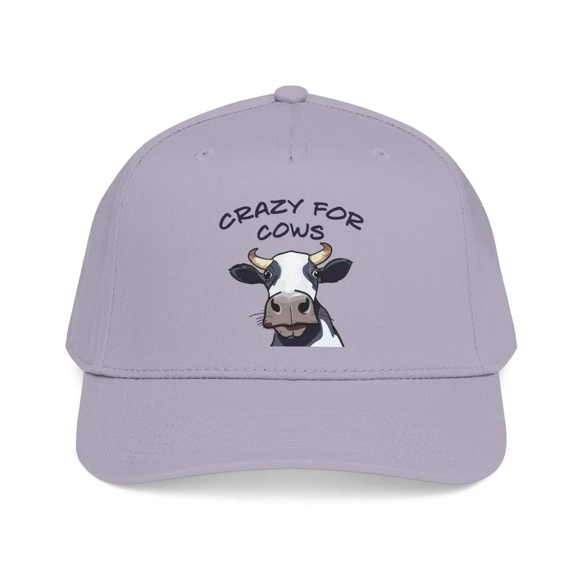 Graphic Mid Profile Baseball Cap - Crazy For Cows | Hats by atgodanddesigns