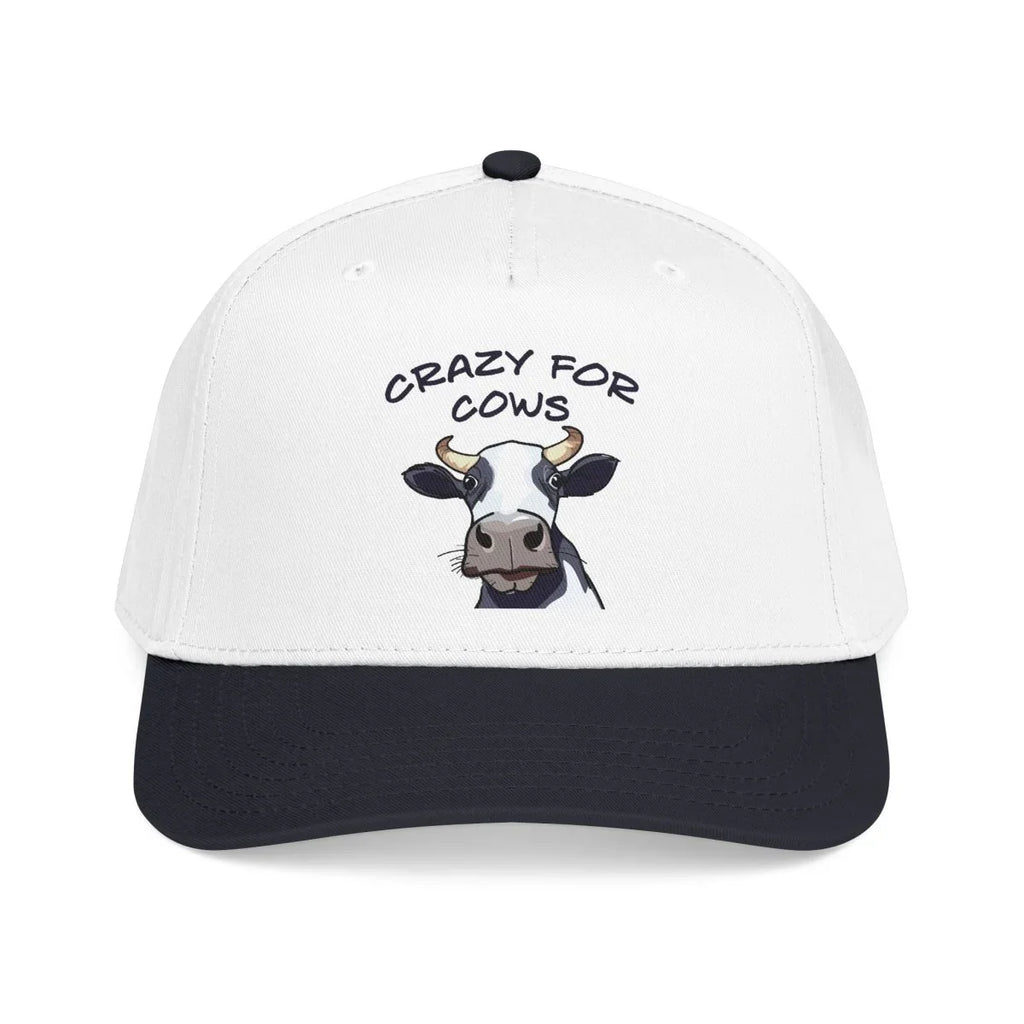 Graphic Mid Profile Baseball Cap - Crazy For Cows | Hats by atgodanddesigns