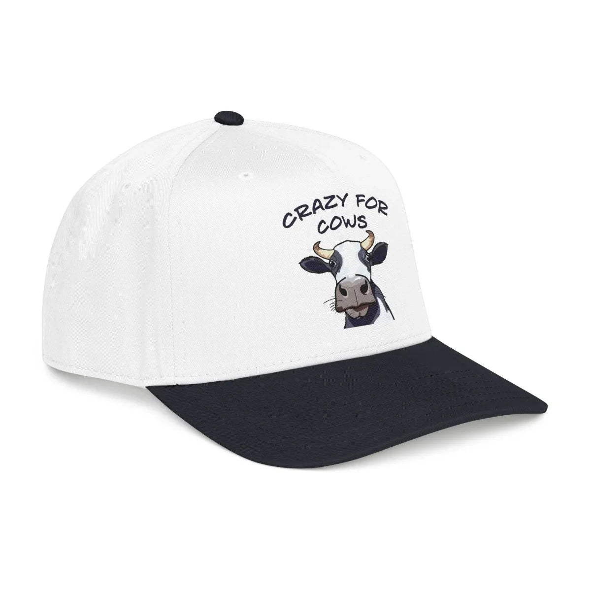 Graphic Mid Profile Baseball Cap - Crazy For Cows | Hats by atgodanddesigns
