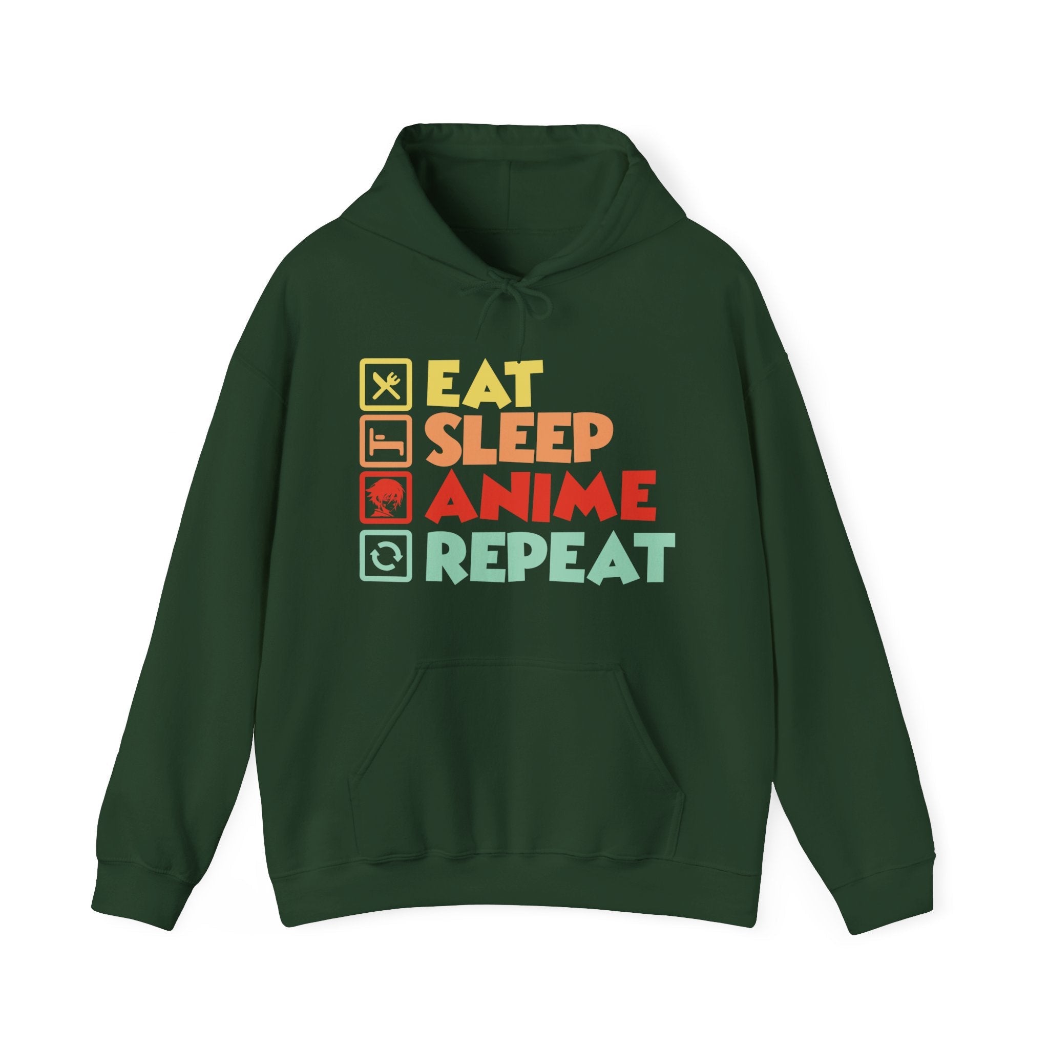 Graphic Teen Boys Hoodie - Eat Sleep Anime Repeat | Hoodie by atgodanddesigns