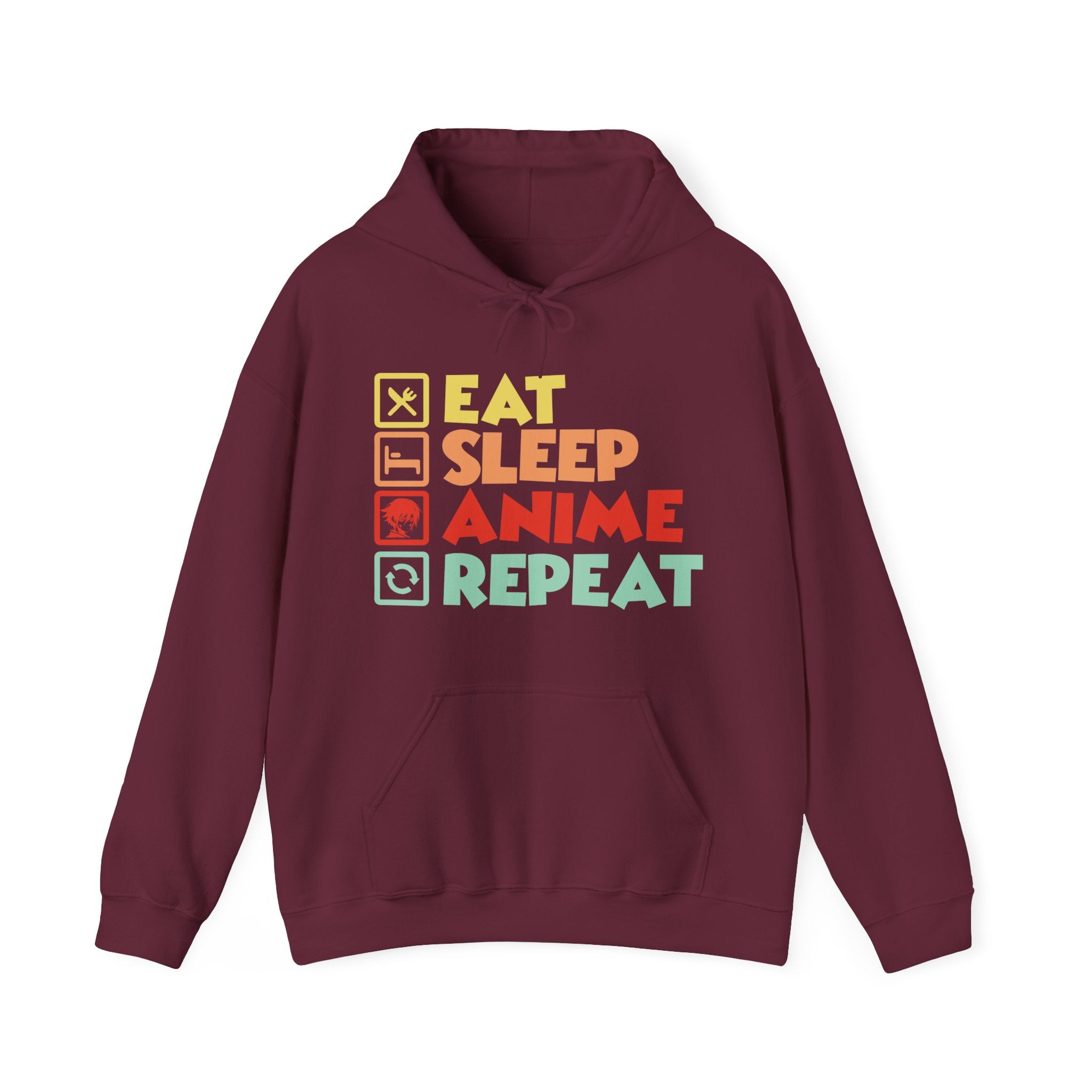 Graphic Teen Boys Hoodie - Eat Sleep Anime Repeat | Hoodie by atgodanddesigns