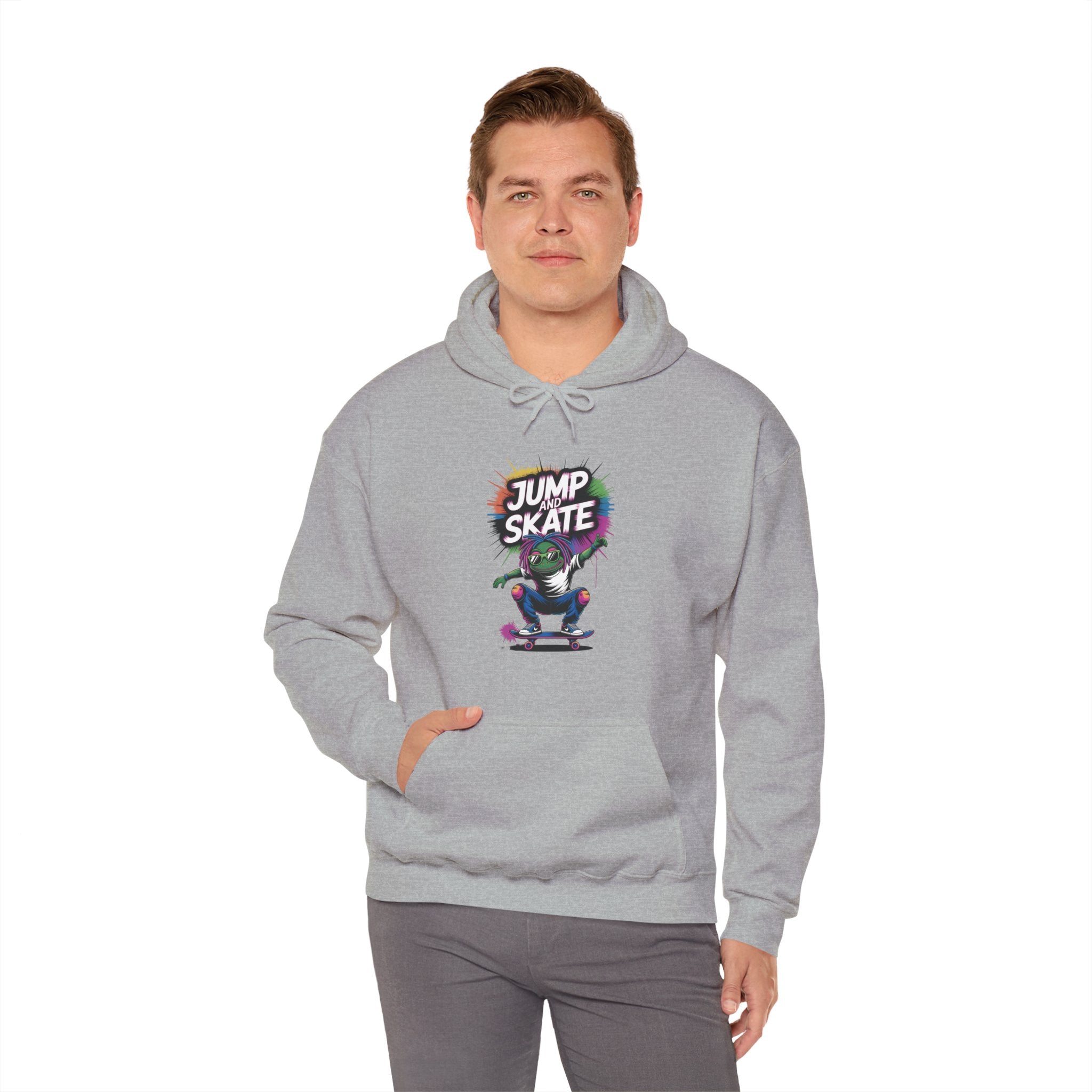 Graphic Teen Boys Hoodie - Jump And Skate | Hoodie by atgodanddesigns