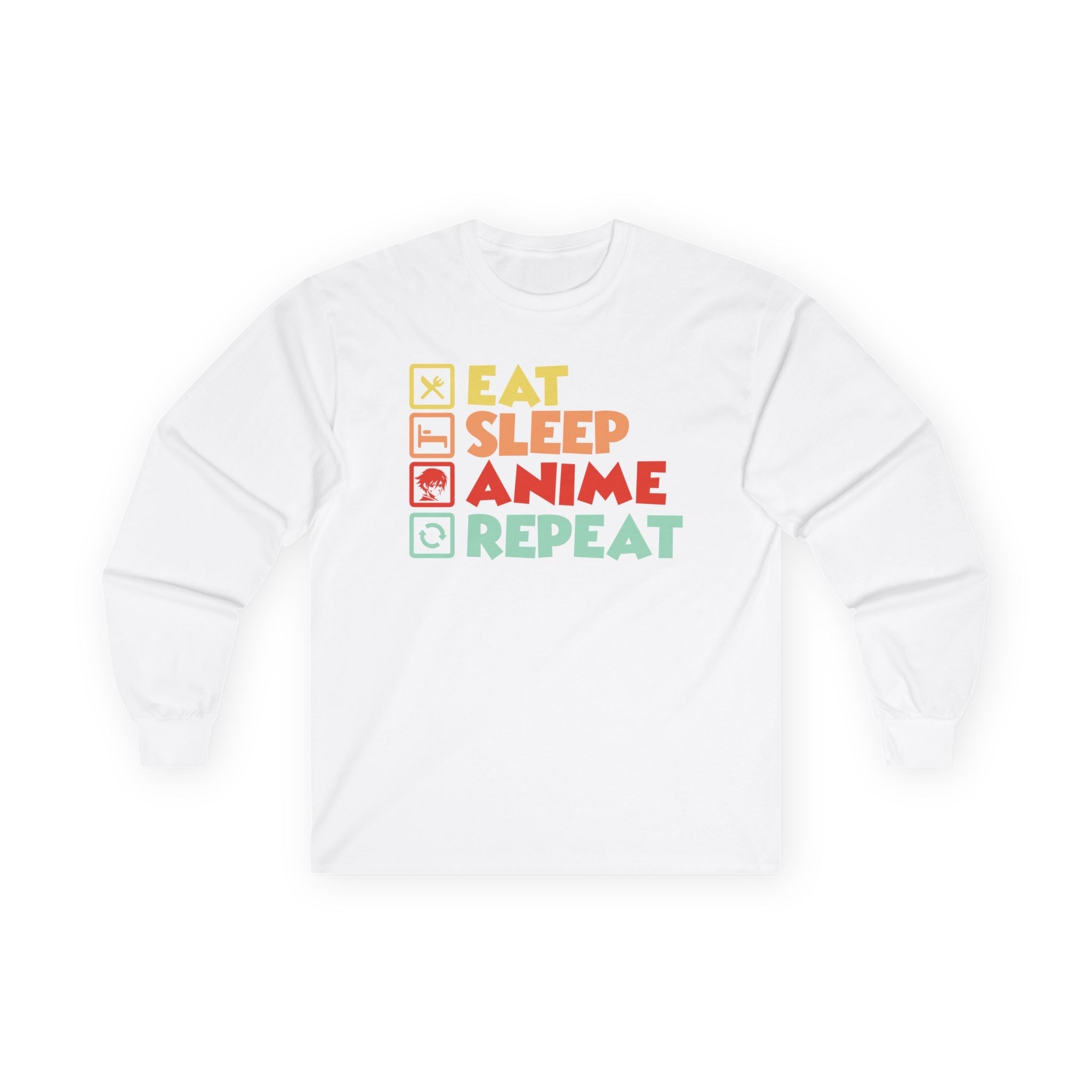 Graphic Teen Boys Long Sleeve T-Shirt - Eat Sleep Anime Repeat | Long - sleeve by atgodanddesigns