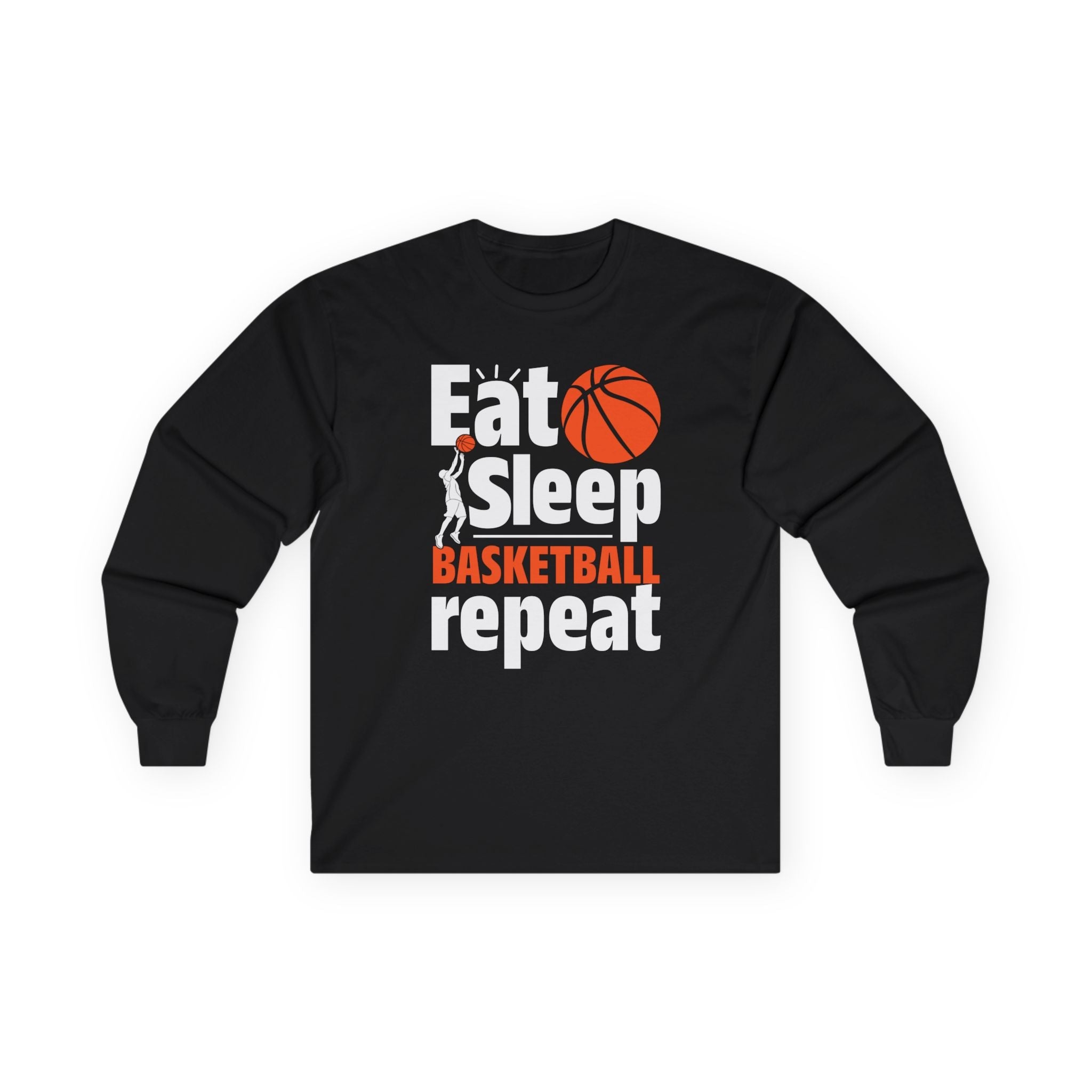 Graphic Teen Boys Long Sleeve T-Shirt - Eat Sleep Basketball Repeat | Long - sleeve by atgodanddesigns