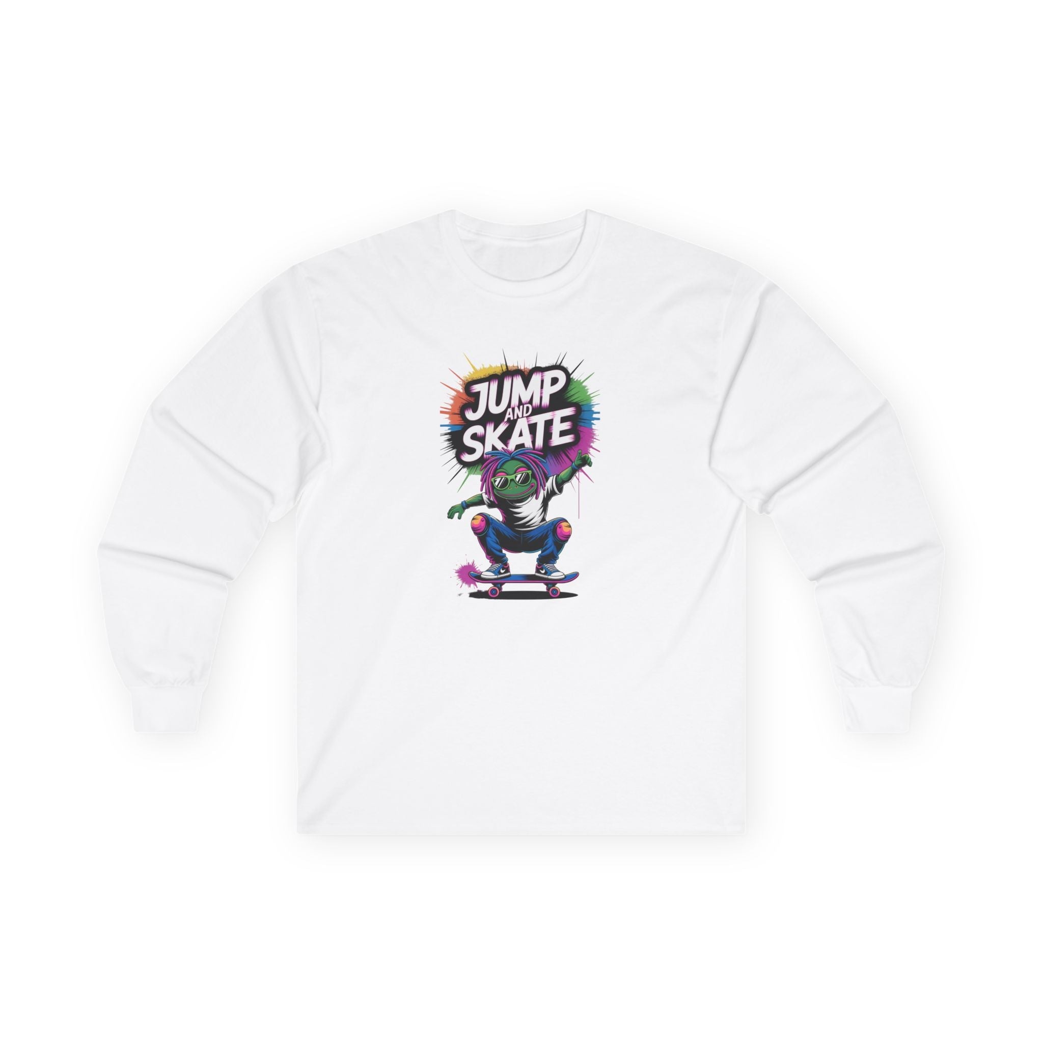Graphic Teen Boys Long Sleeve T-Shirt - Jump And Skate | Long - sleeve by atgodanddesigns