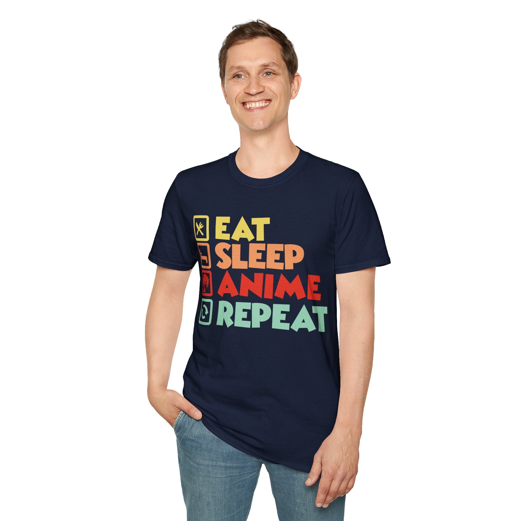 Graphic Teen Boys T-Shirt - Eat Sleep Anime Repeat | T-Shirt by atgodanddesigns