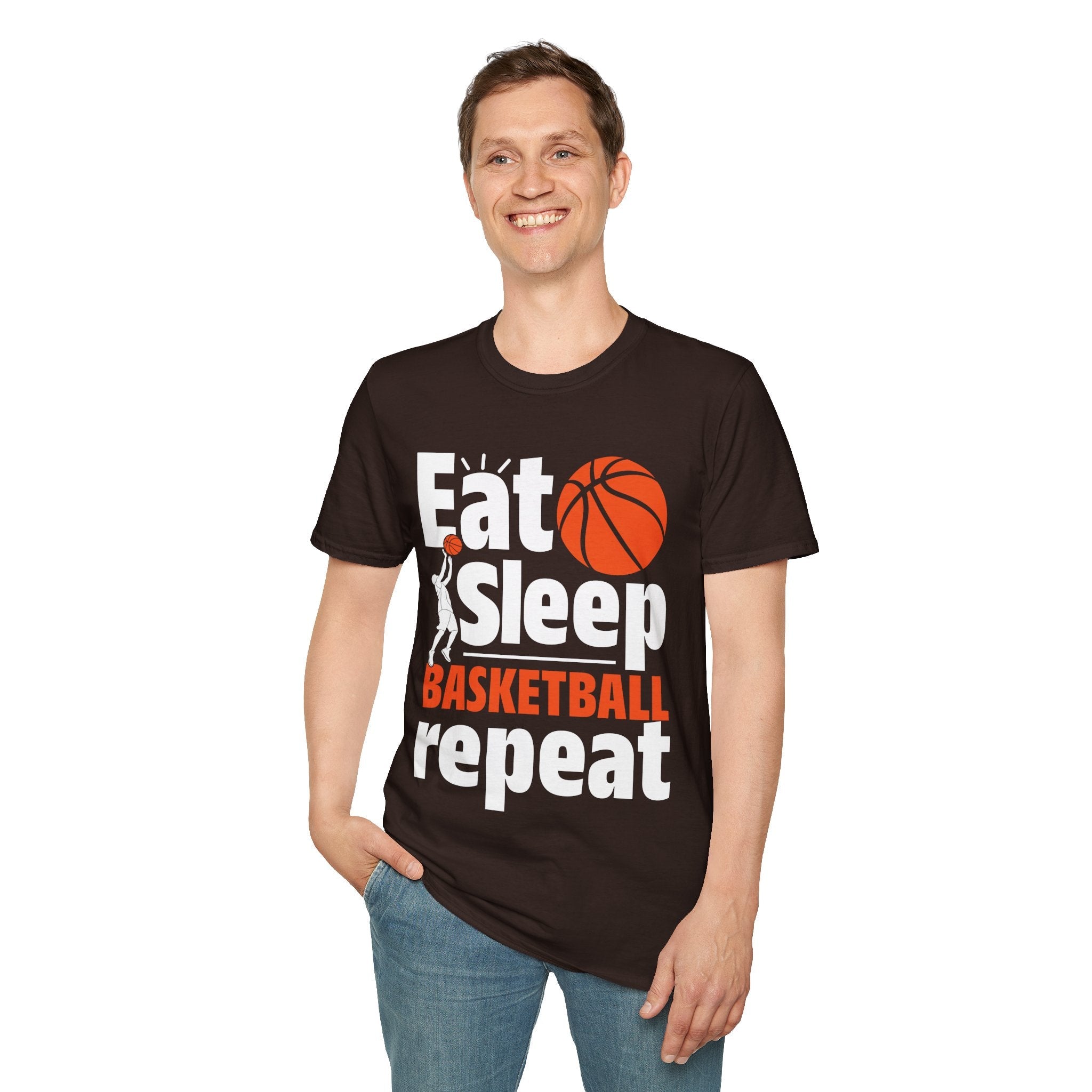 Graphic Teen Boys T-Shirt - Eat Sleep Basketball Repeat | T-Shirt by atgodanddesigns