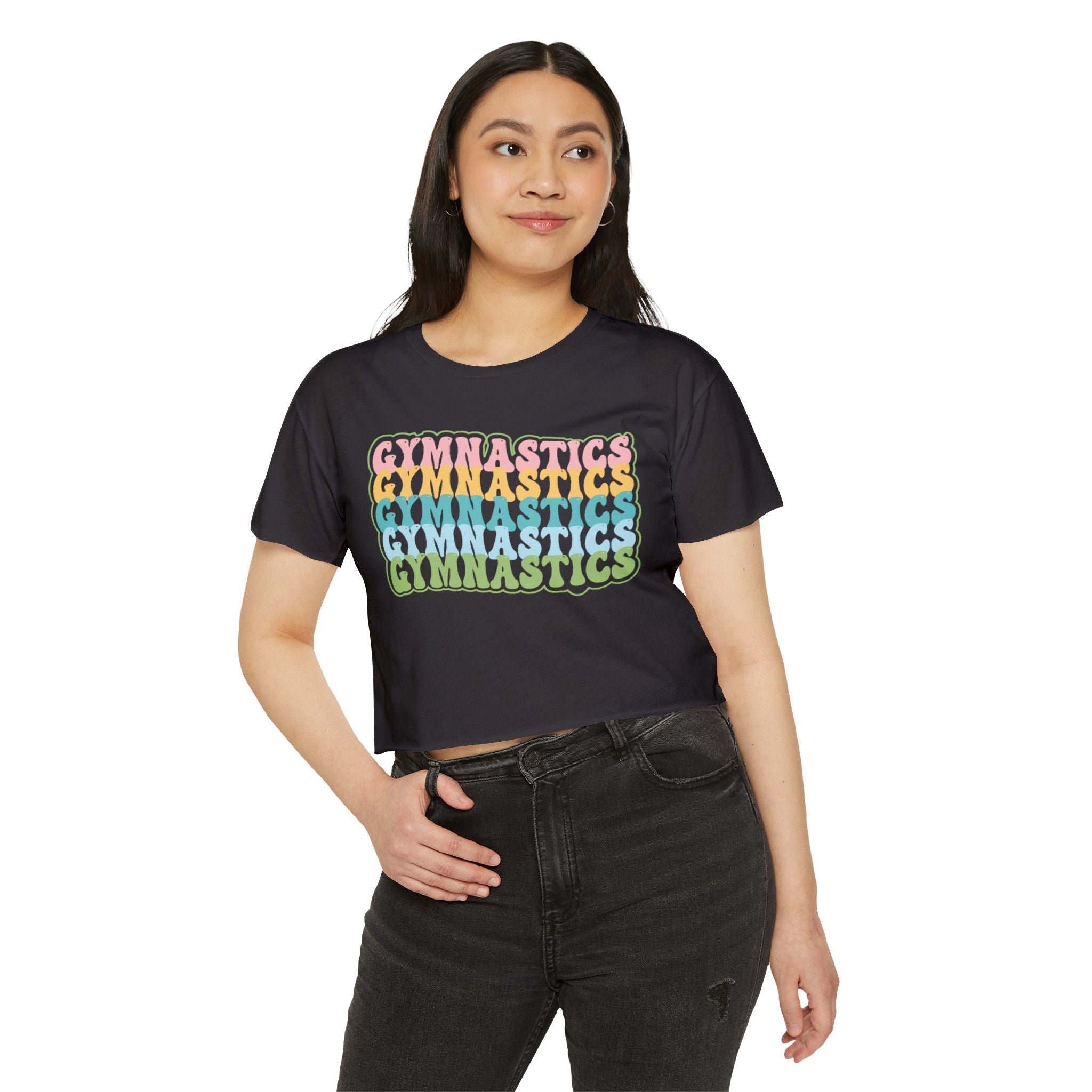 Graphic Teen Girls Crop Top - Gymnastics | T-Shirt by atgodanddesigns