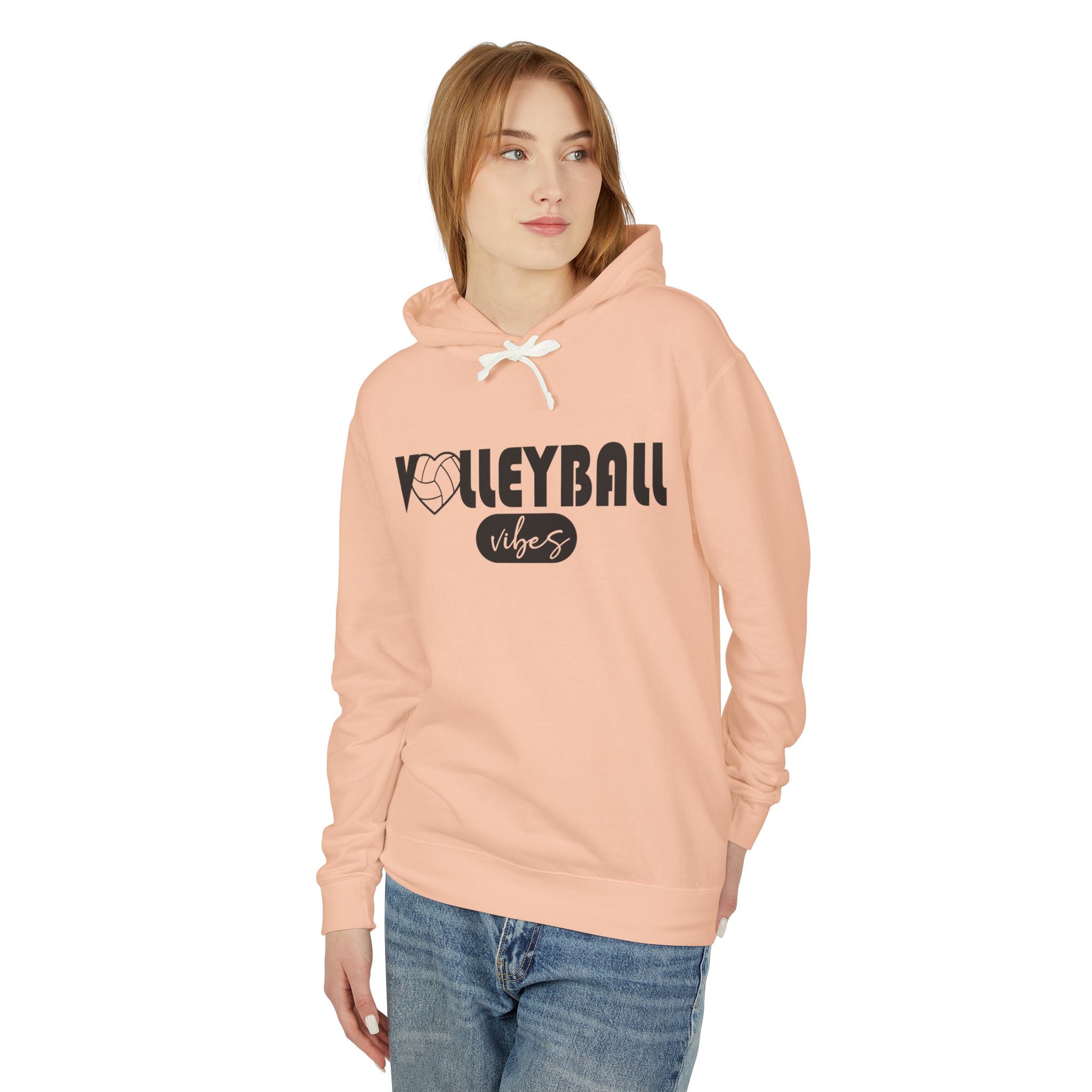 Graphic Teen Girls Hooded Sweatshirt - Volleyball Vibes | Hoodie by atgodanddesigns