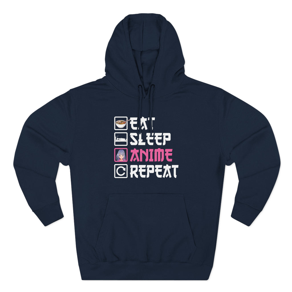 Graphic Teen Girls Hoodie - Eat Sleep Anime Repeat | Hoodie by atgodanddesigns
