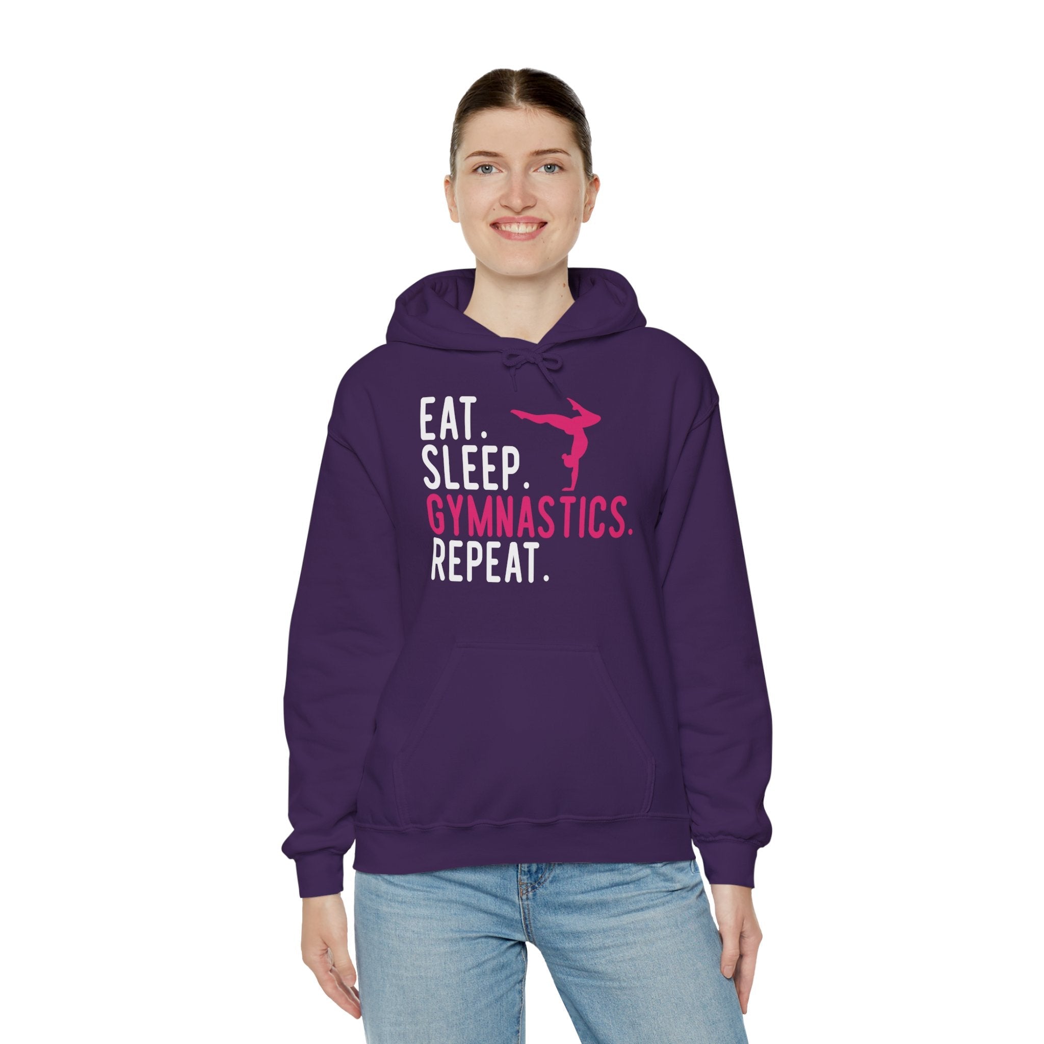 Graphic Teen Girls Hoodie - Eat Sleep Gymnastics Repeat | Hoodie by atgodanddesigns