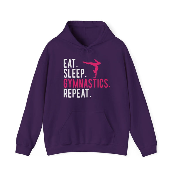 Graphic Teen Girls Hoodie - Eat Sleep Gymnastics Repeat | Hoodie by atgodanddesigns