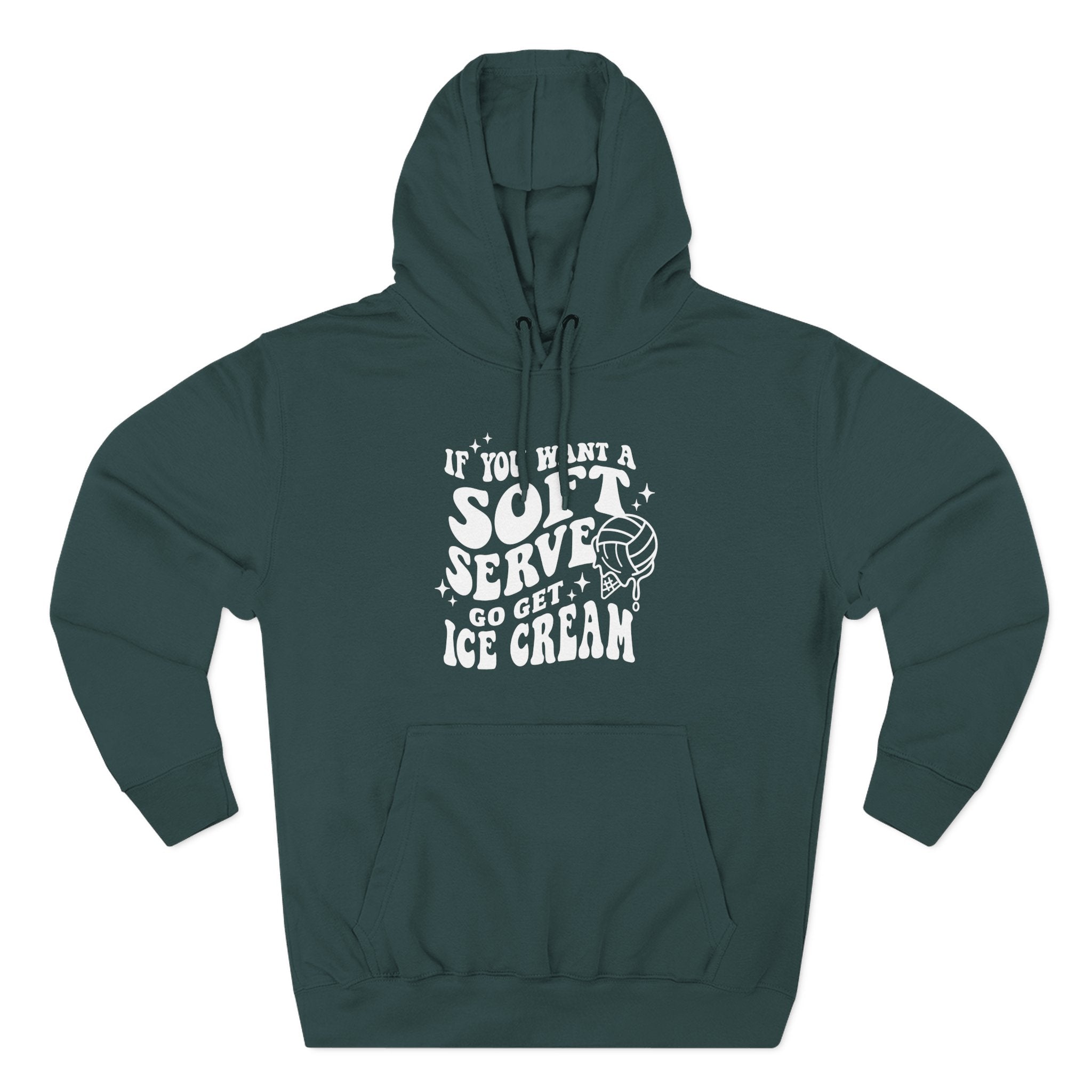 Graphic Teen Girls Hoodie - If You Want Soft Seve Go Get Ice Cream | Hoodie by atgodanddesigns