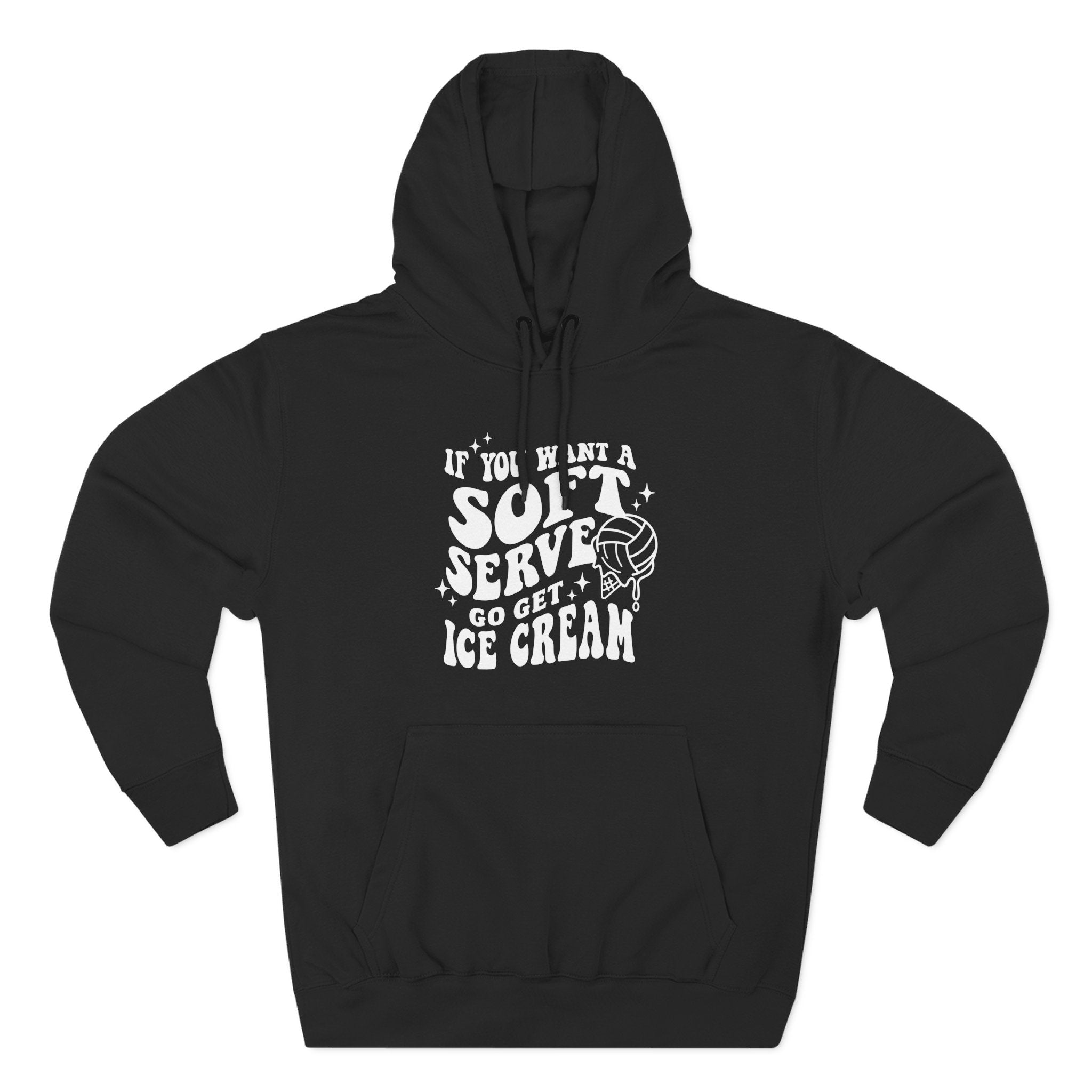 Graphic Teen Girls Hoodie - If You Want Soft Seve Go Get Ice Cream | Hoodie by atgodanddesigns