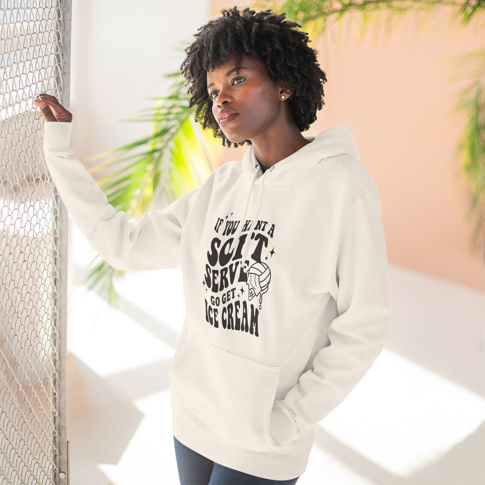 Graphic Teen Girls Hoodie - If You Want Soft Seve Go Get Ice Cream | Hoodie by atgodanddesigns