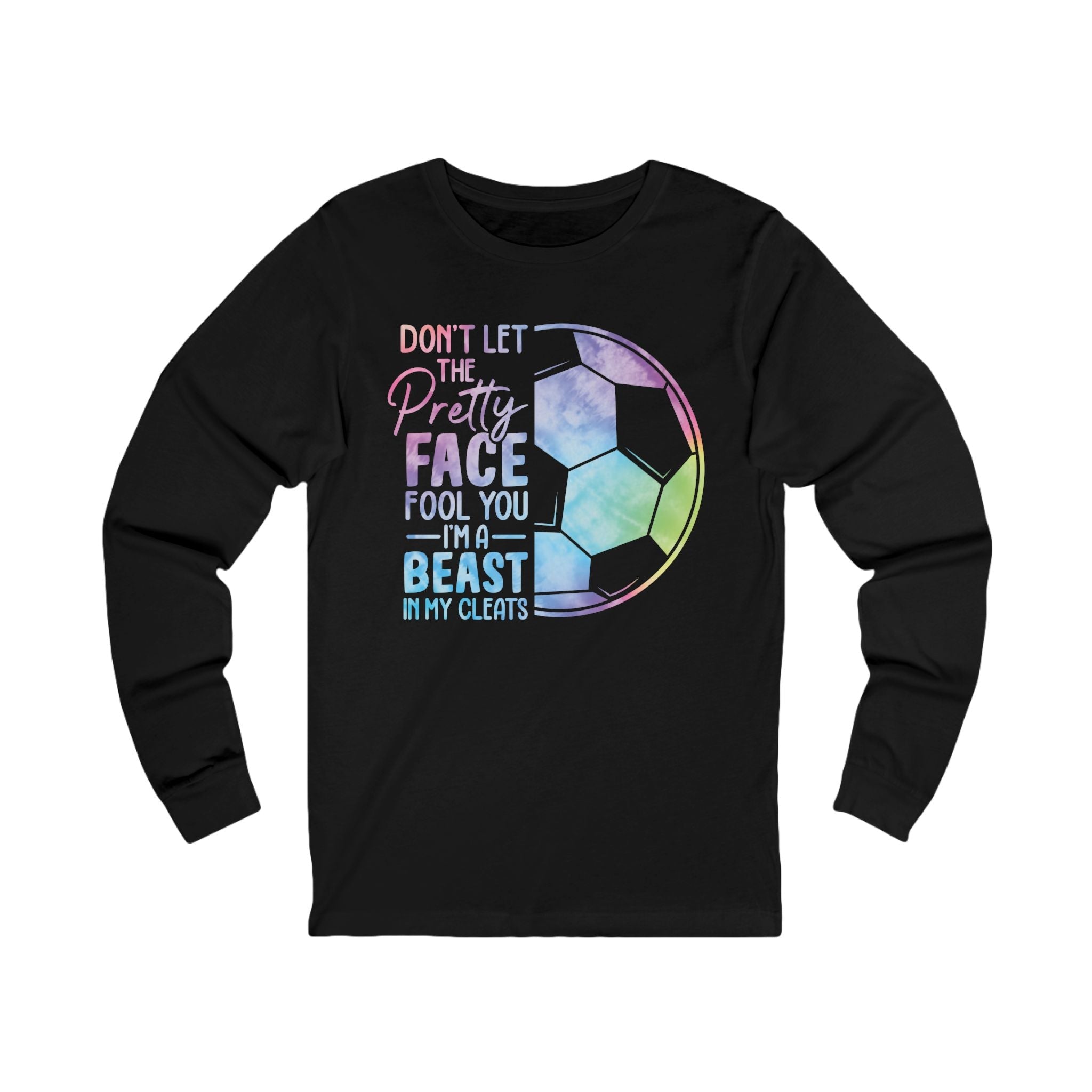 Graphic Teen Girls Long Sleeve T-Shirt - Don't Let The Pretty Face Fool You | Long - sleeve by atgodanddesigns