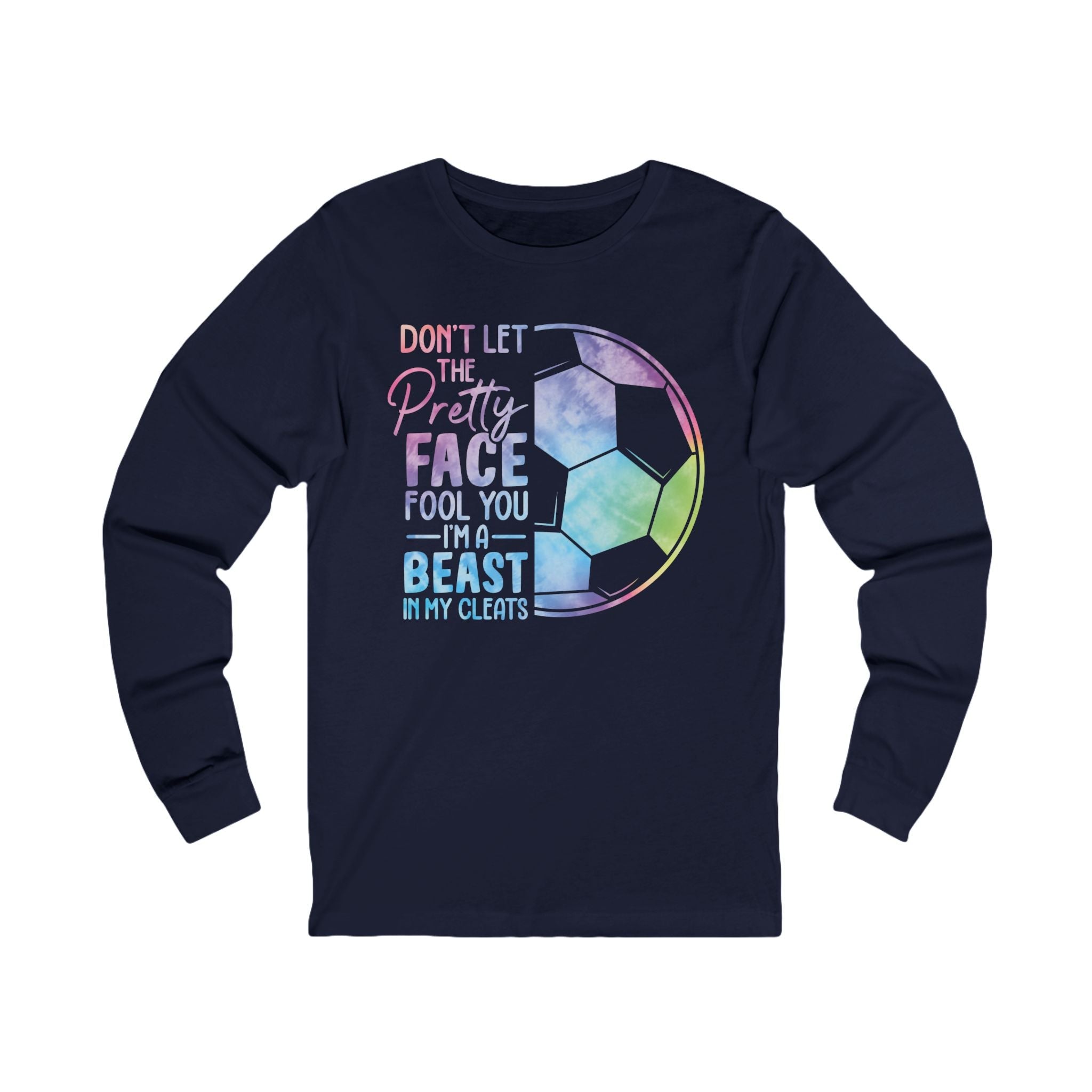 Graphic Teen Girls Long Sleeve T-Shirt - Don't Let The Pretty Face Fool You | Long - sleeve by atgodanddesigns