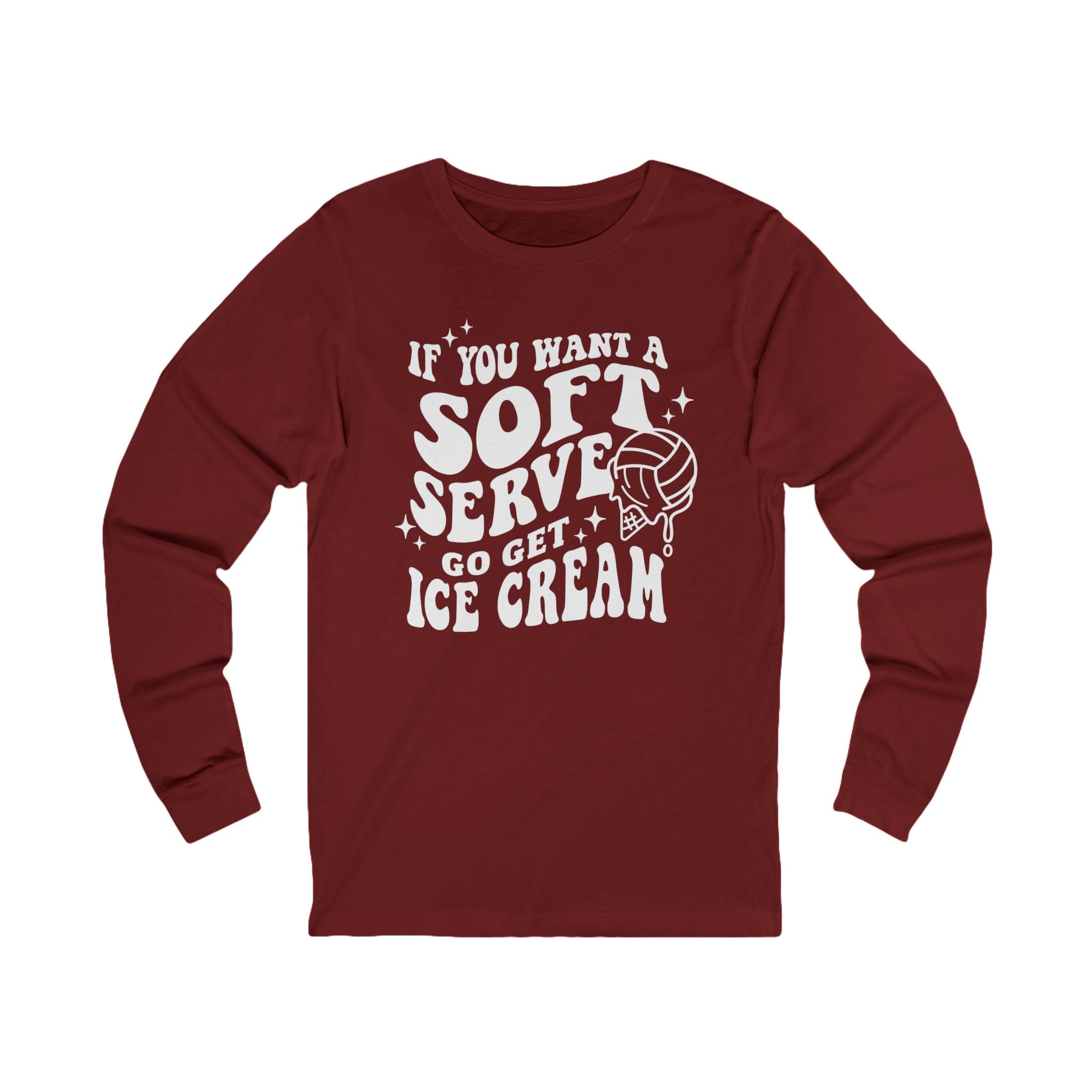 Graphic Teen Girls Long Sleeve T-Shirt - If You Want Soft Seve Go Get Ice Cream | Long - sleeve by atgodanddesigns