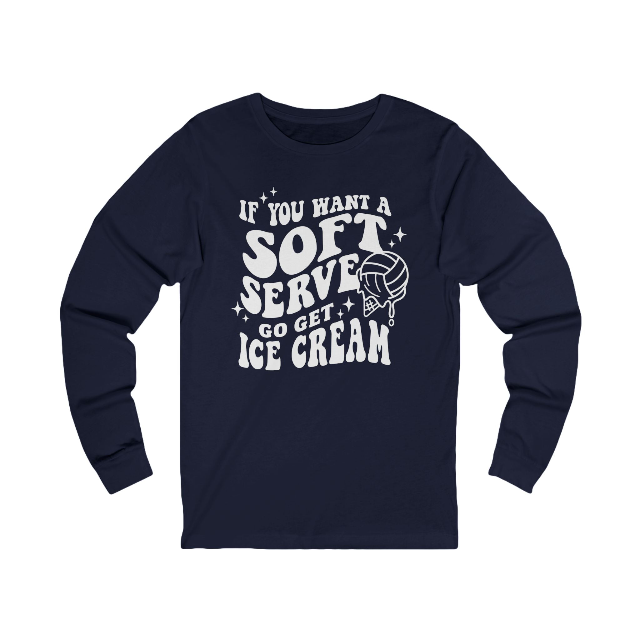 Graphic Teen Girls Long Sleeve T-Shirt - If You Want Soft Seve Go Get Ice Cream | Long - sleeve by atgodanddesigns