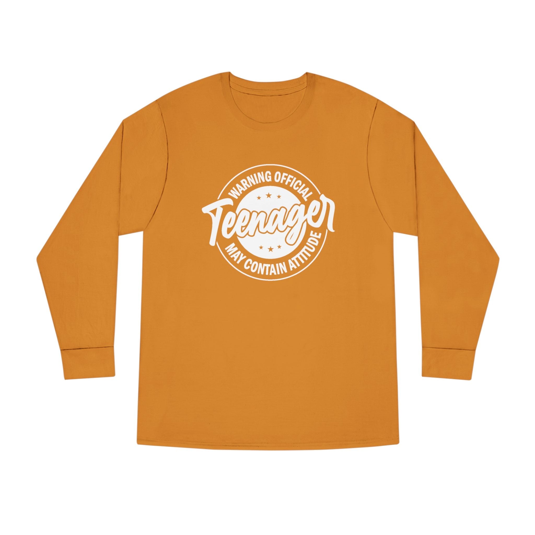 Graphic Teen Girls Long Sleeve T-Shirt - Warning Official Teenager | Long - sleeve by atgodanddesigns