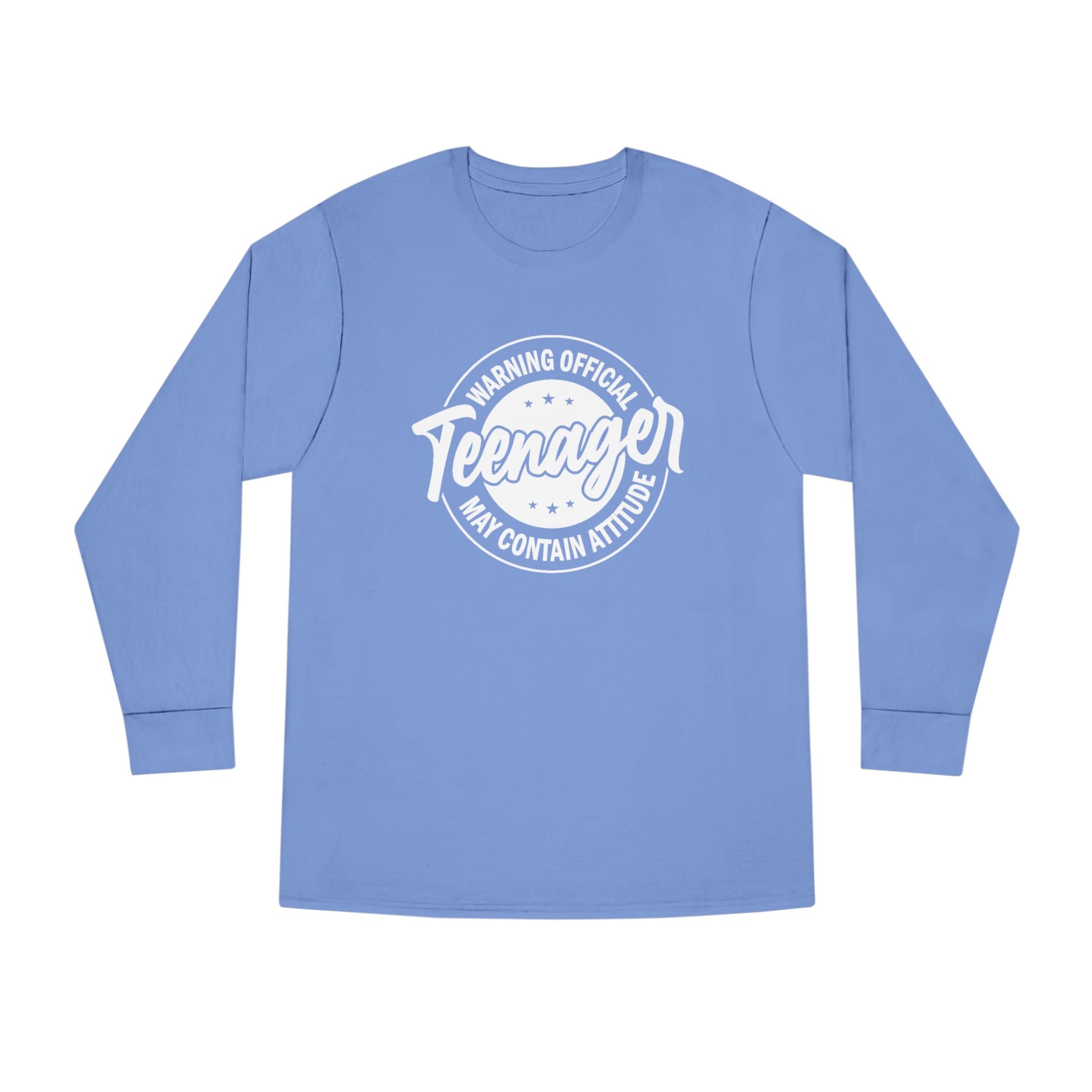 Graphic Teen Girls Long Sleeve T-Shirt - Warning Official Teenager | Long - sleeve by atgodanddesigns