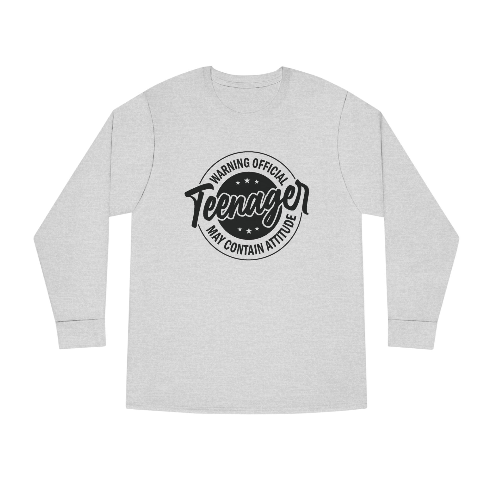 Graphic Teen Girls Long Sleeve T-Shirt - Warning Official Teenager | Long - sleeve by atgodanddesigns