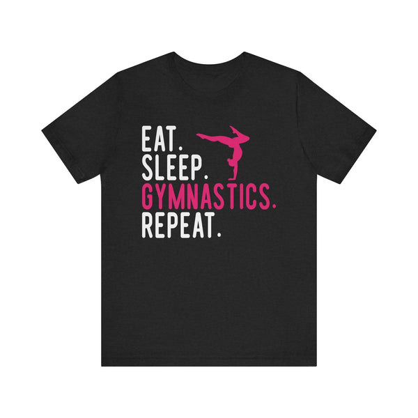 Graphic Teen Girls T-Shirt - Eat Sleep Gymnastics Repeat | T-Shirt by atgodanddesigns