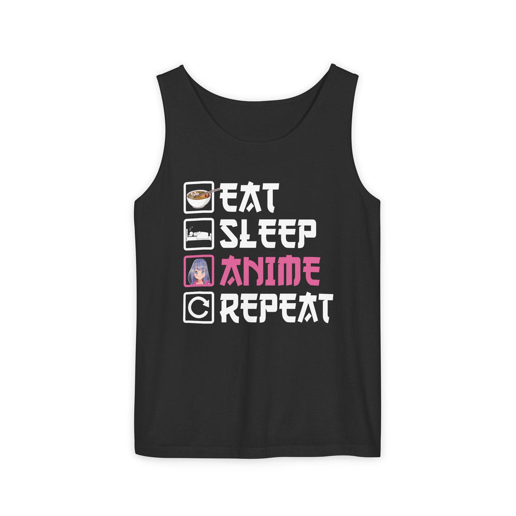 Graphic Teen Girls Tank - Eat Sleep Anime Repeat | Tank Top by atgodanddesigns