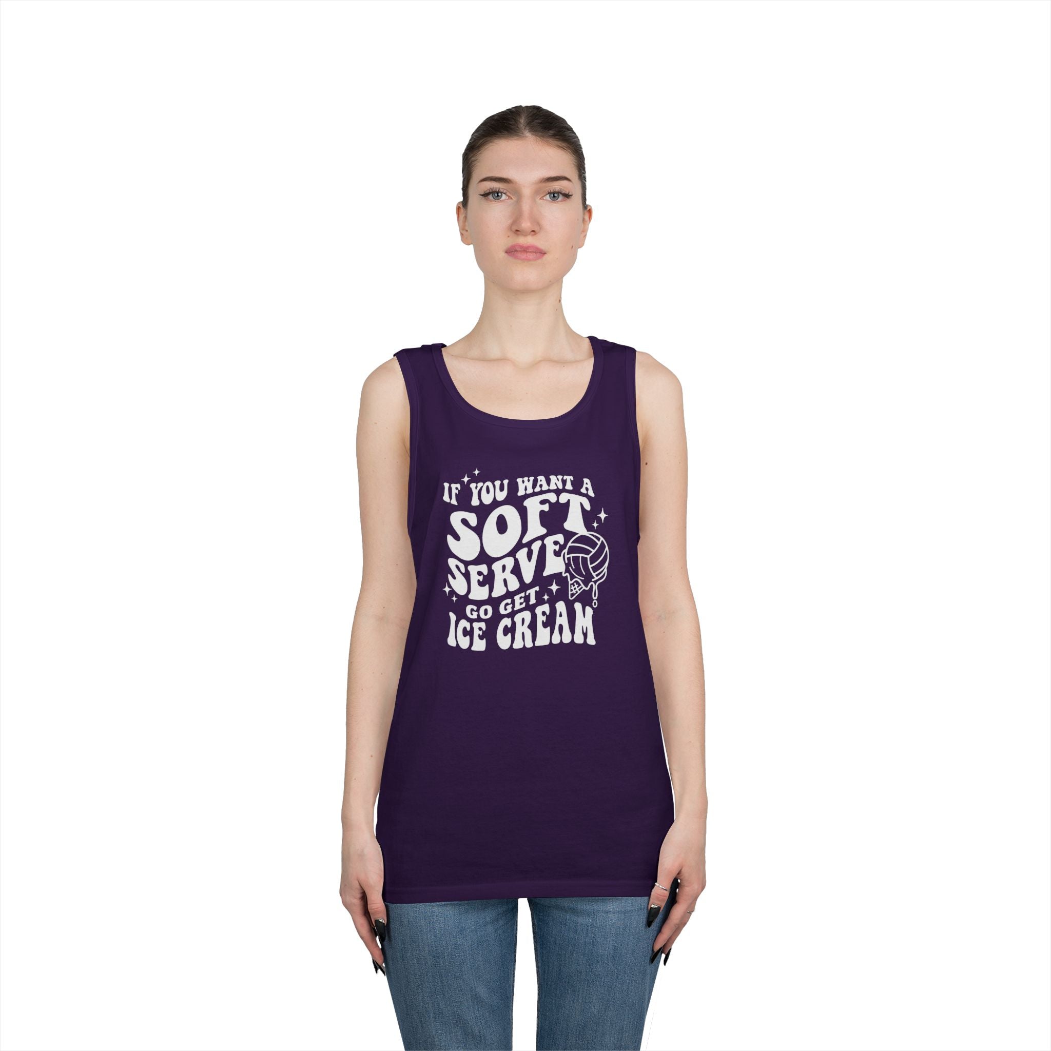Graphic Teen Girls Tank - If You Want Soft Seve Go Get Ice Cream | Tank Top by atgodanddesigns